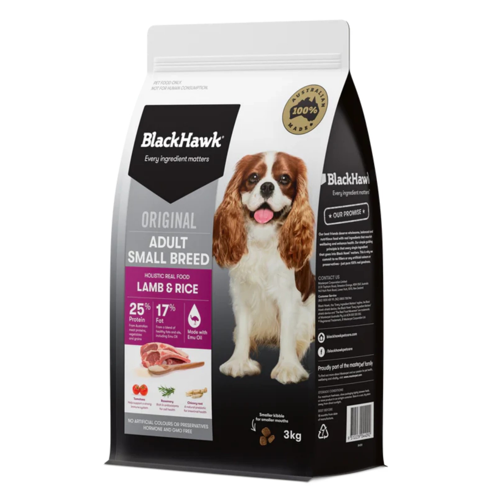 2 Black Hawk Lamb And Rice Dry Small Breed Food - 3kg, 2 of 2