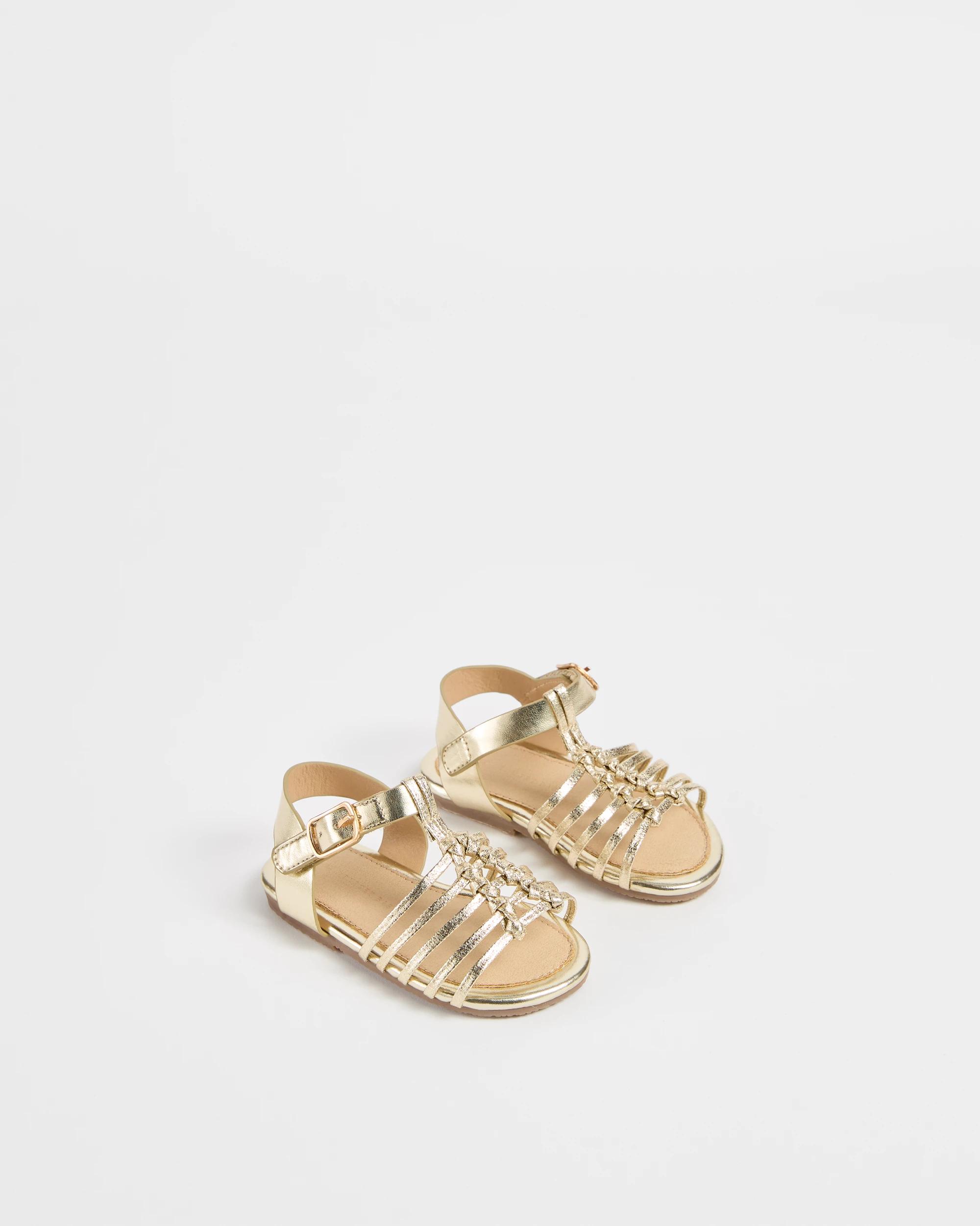 3 Target Baby Girls First Walker Gladiator Sandal GOLD, 3 of 3