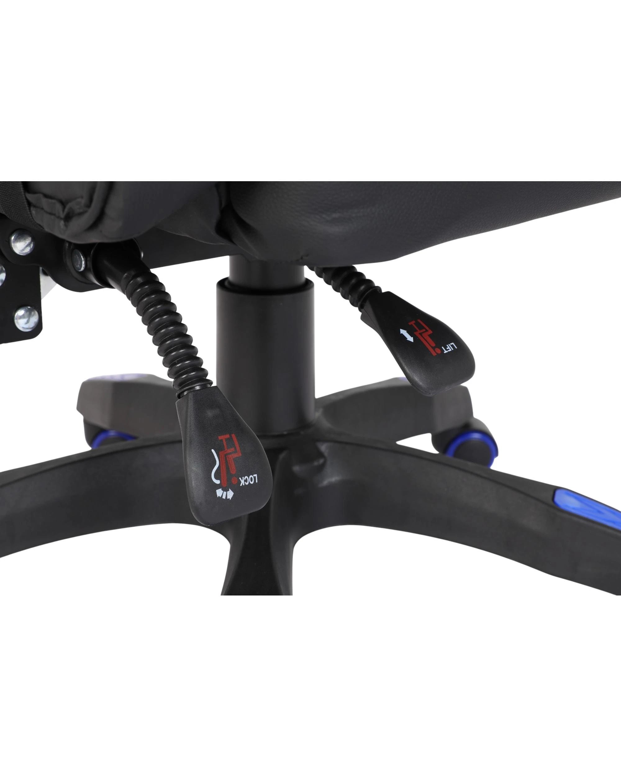 9 Playmax PU Leather Gaming Chair - Blue and Black - Multi, 9 of 10