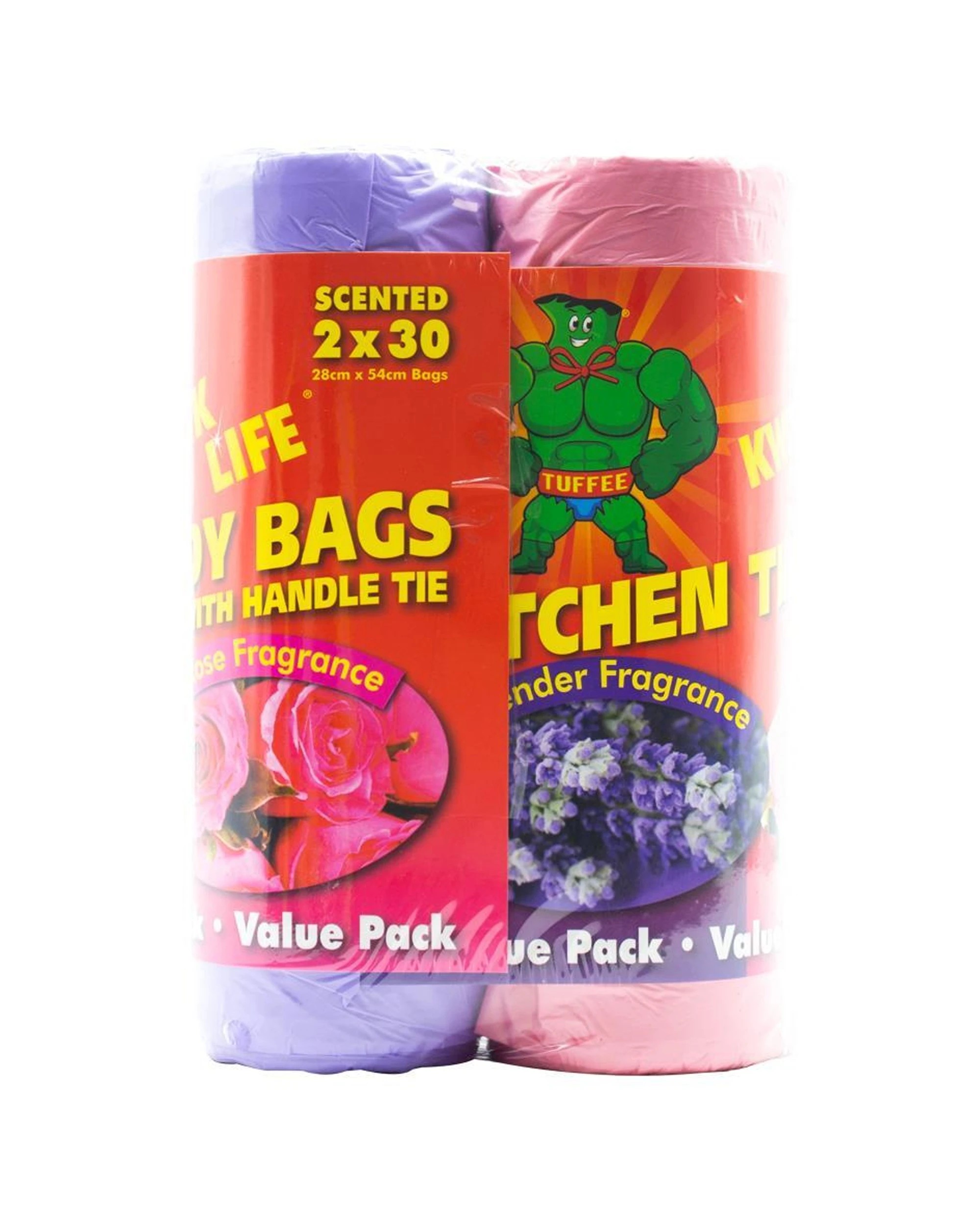 2 Clean Scene 720pc Kitchen Tidy Bags Rose Lavender Scented Handle Ties 28x54cm - Multi, 2 of 3