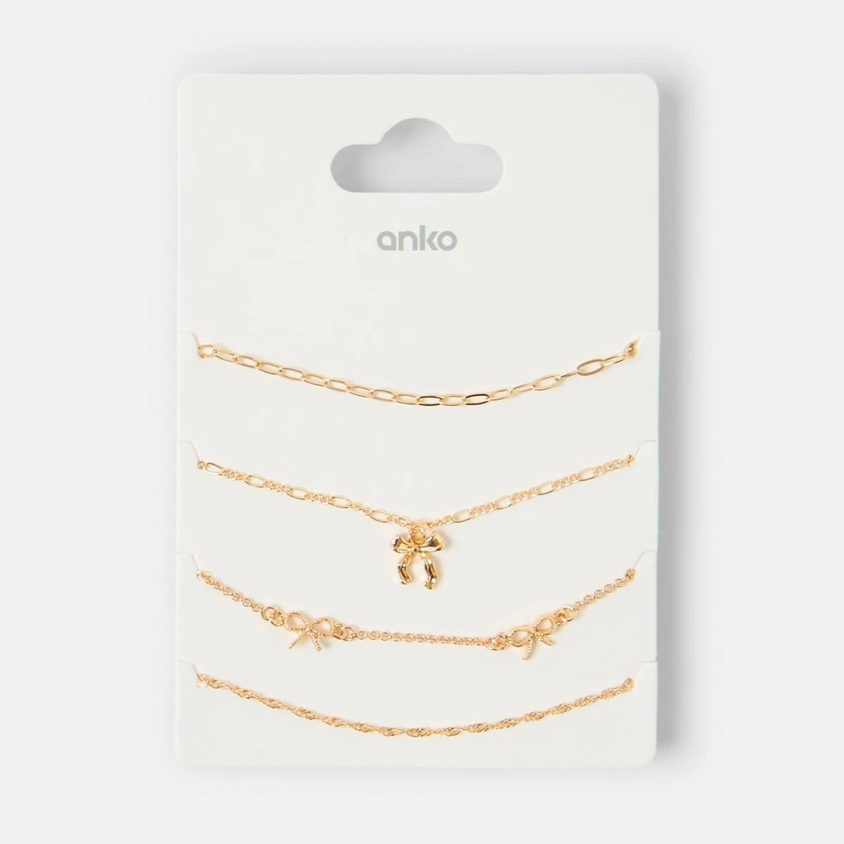 7 4 Pack Bow Bracelets - Gold Tone, 7 of 7