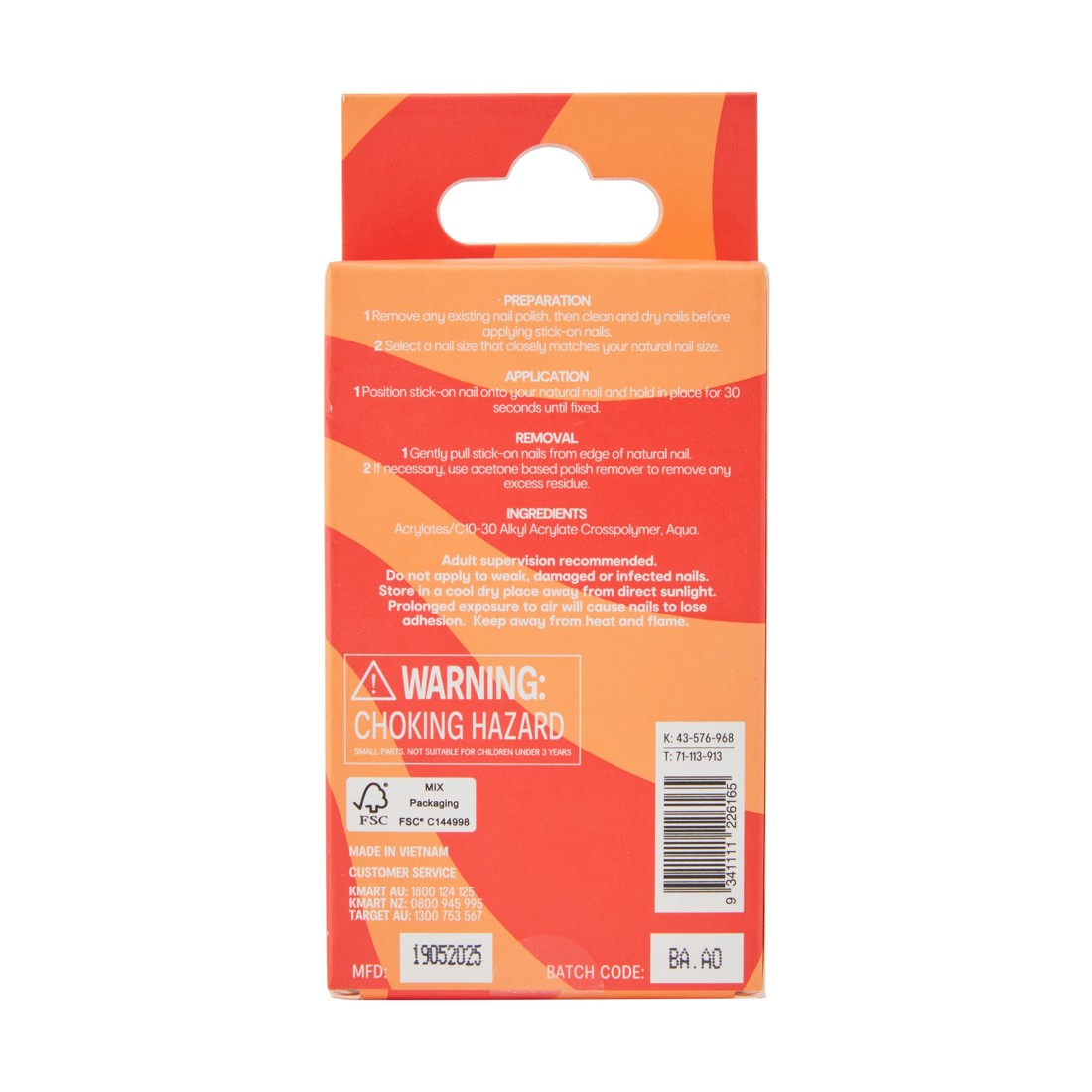 4 OXX Junior 24 Pack Pre-Glued Stick On Nails - Almond Shape, Glow in the Dark, 4 of 4