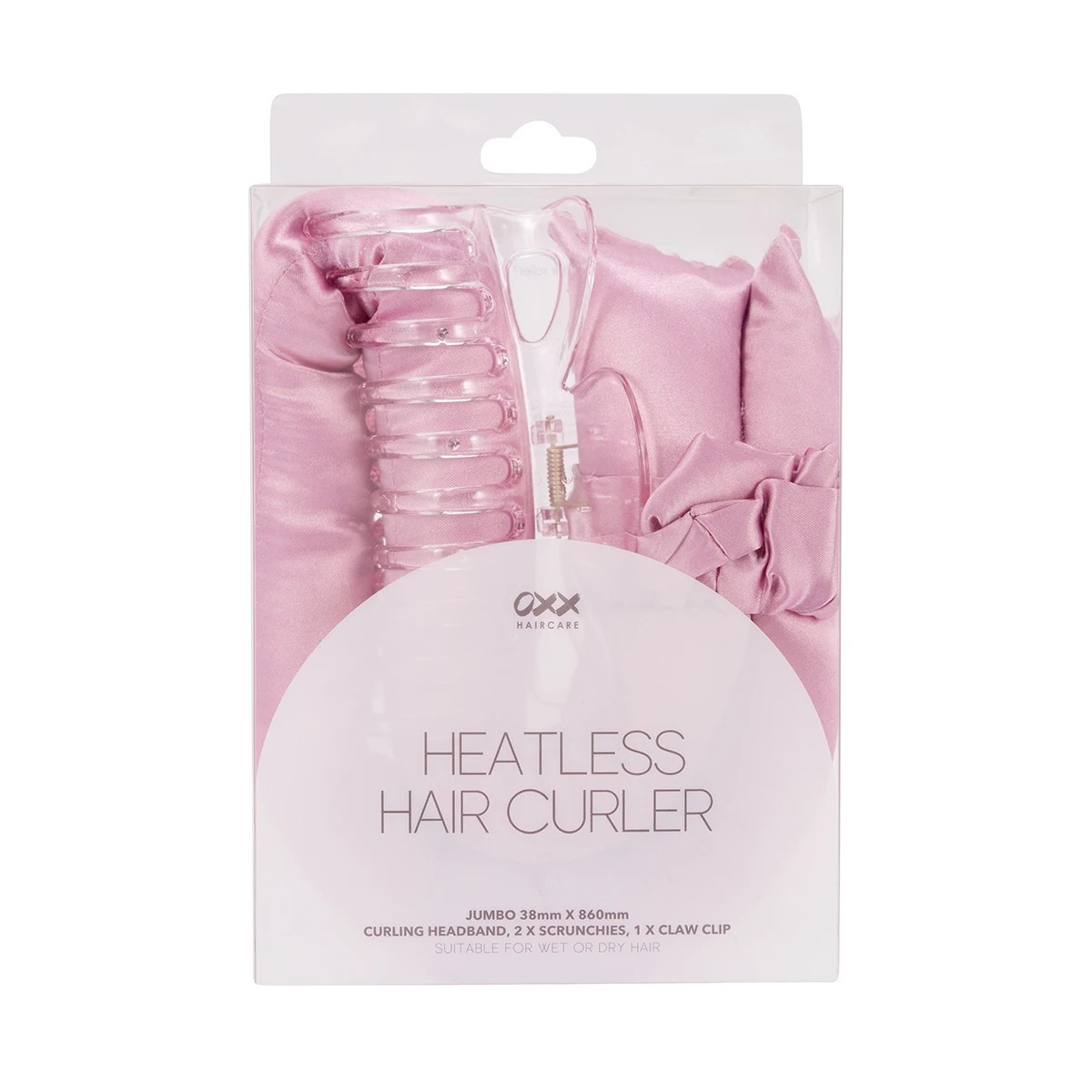 8 OXX Haircare 4 Piece Heatless Hair Curler Set - Pink, 8 of 9