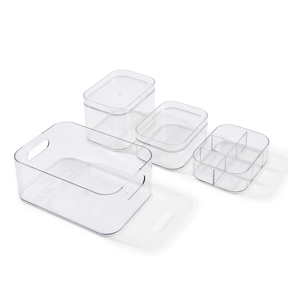 6 Set of 4 Drawer Organisers - Clear, 6 of 7