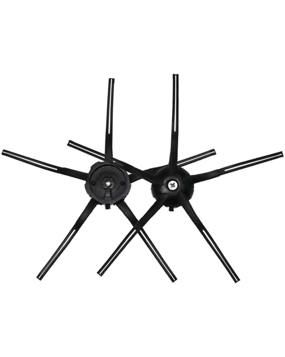 Hygieia 2pk Side Brushes For Roborock S7 S6 S5 Mi E32 E20 Robot Vacuums - Black