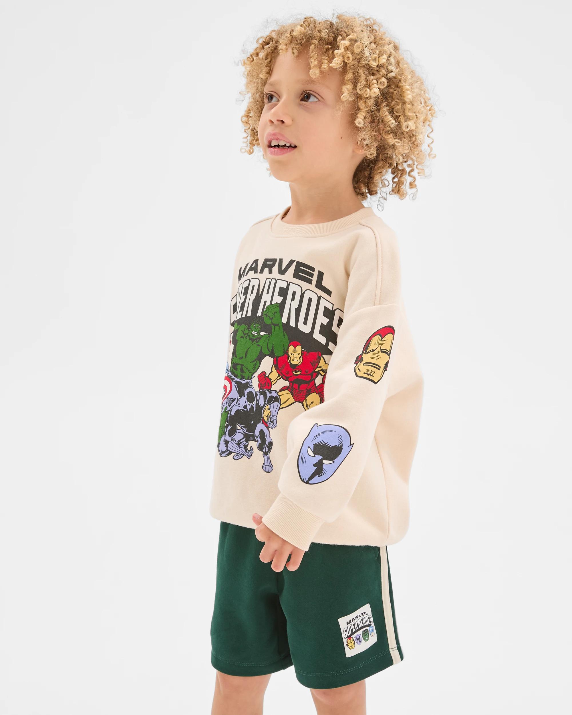 3 Disney Marvel Australian Cotton Blend Jumper and Shorts Set MARVEL, 3 of 6