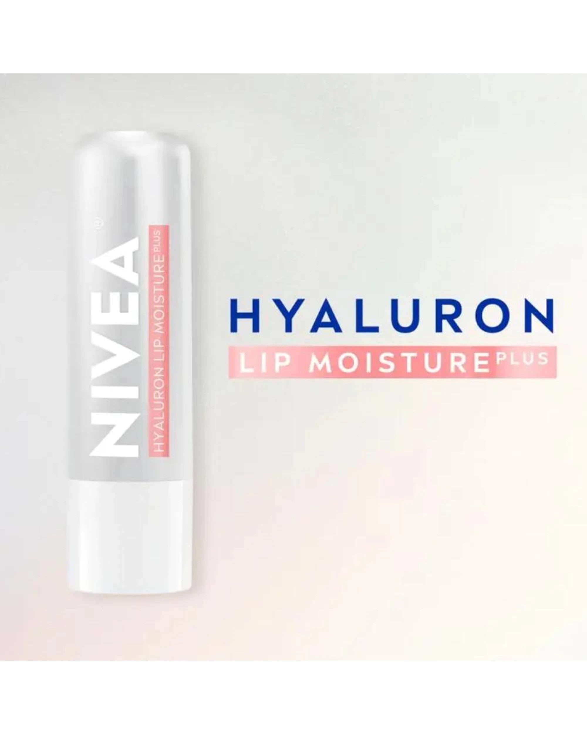 3 6 x Nivea Lip Moisture Plus Hyaluron Lip Balm 5.2g - Sheer Rose - Clear, 3 of 6