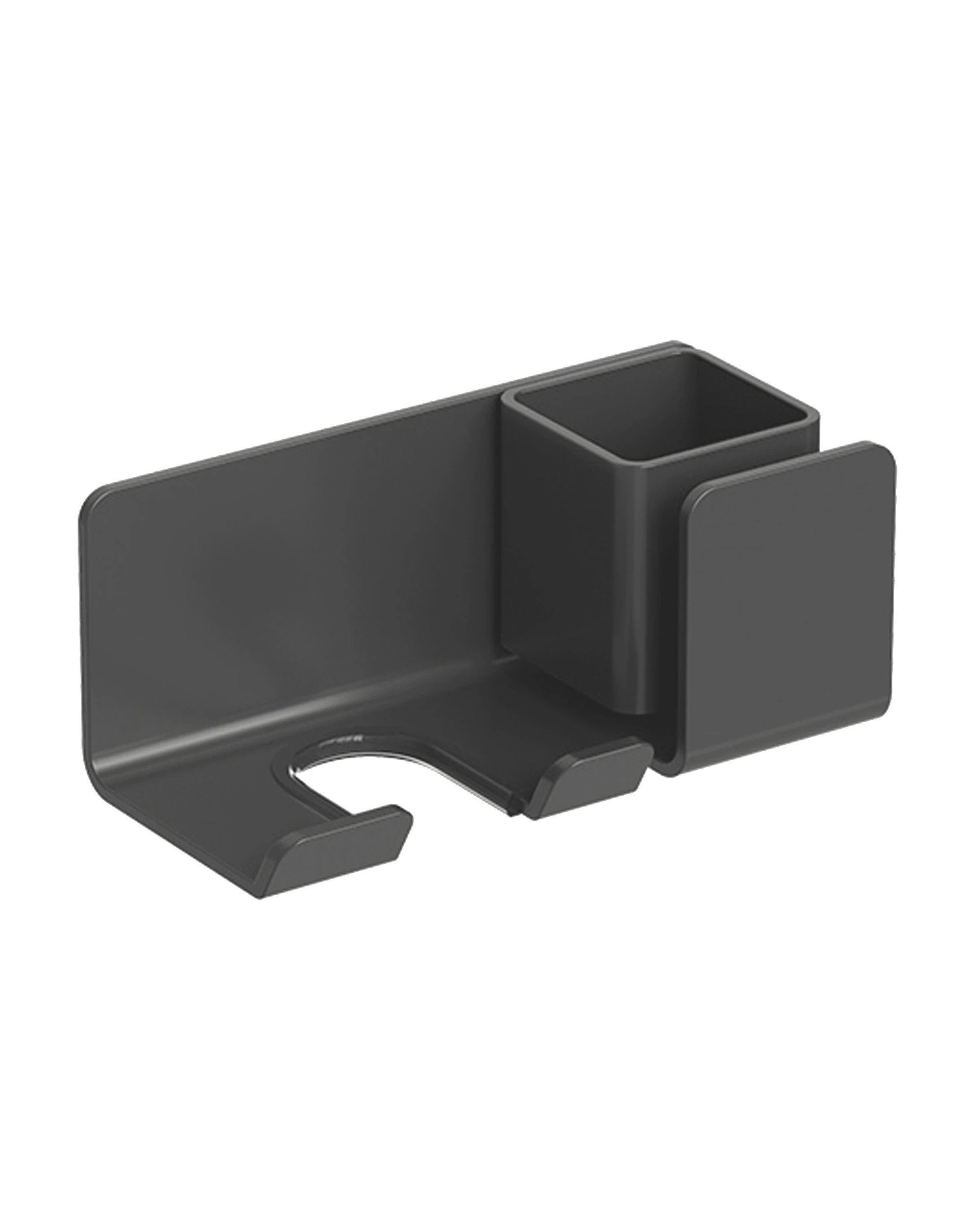 1 TODO Hair Dryer Holder Caddy Aluminium Alloy Wall Mounted Bathroom Storage Shelf Rust Free - Carbon Grey - Grey, 1 of 2