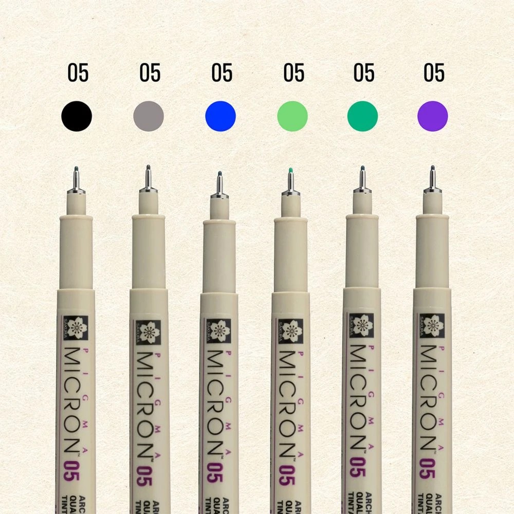 2 Sakura Pigma Micron Fineliners 0.45mm Cool Colours 6 Pack, 2 of 4