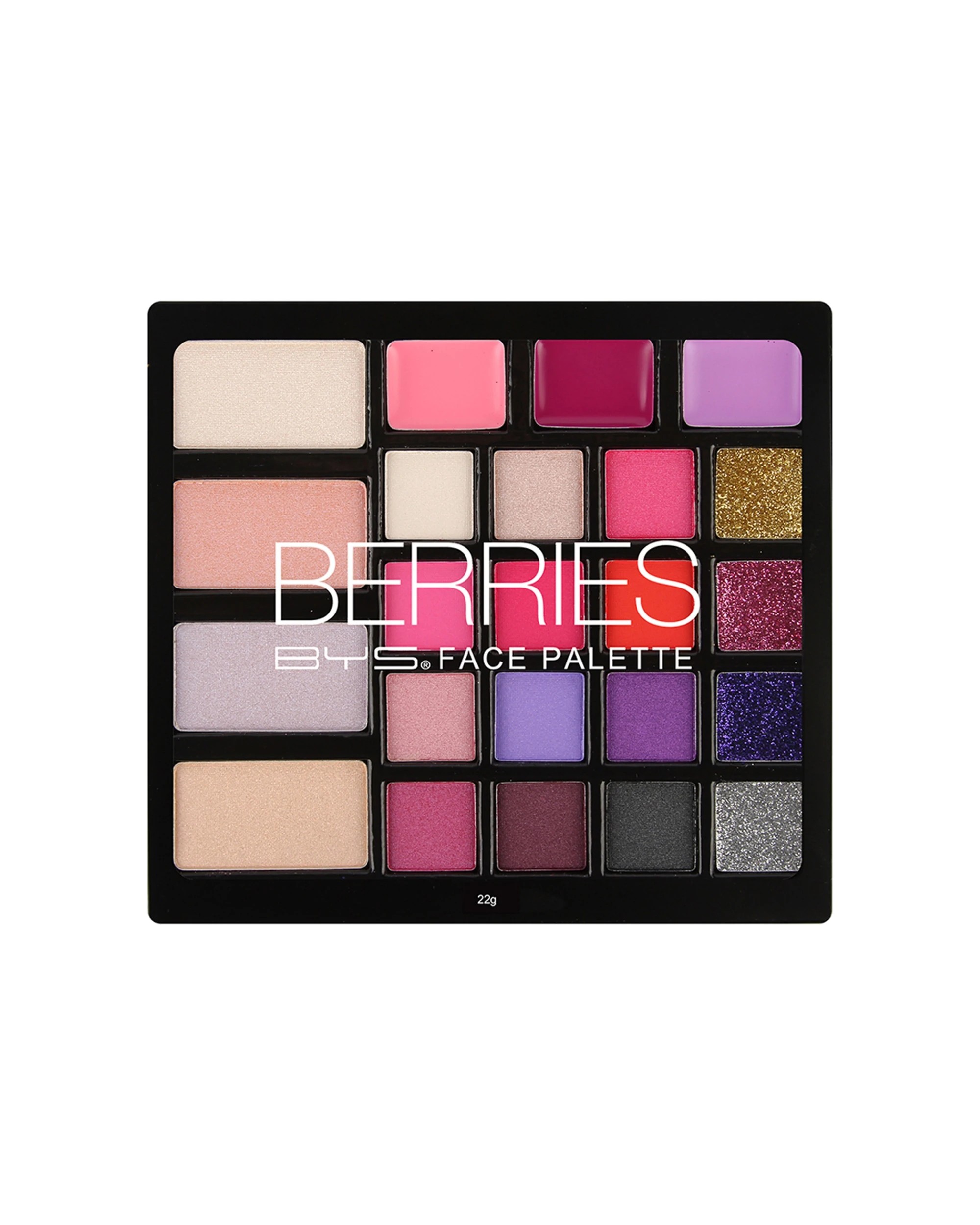 1 BYS Square 22g Face Palette Makeup Berries 23 Shades - Multi, 1 of 1