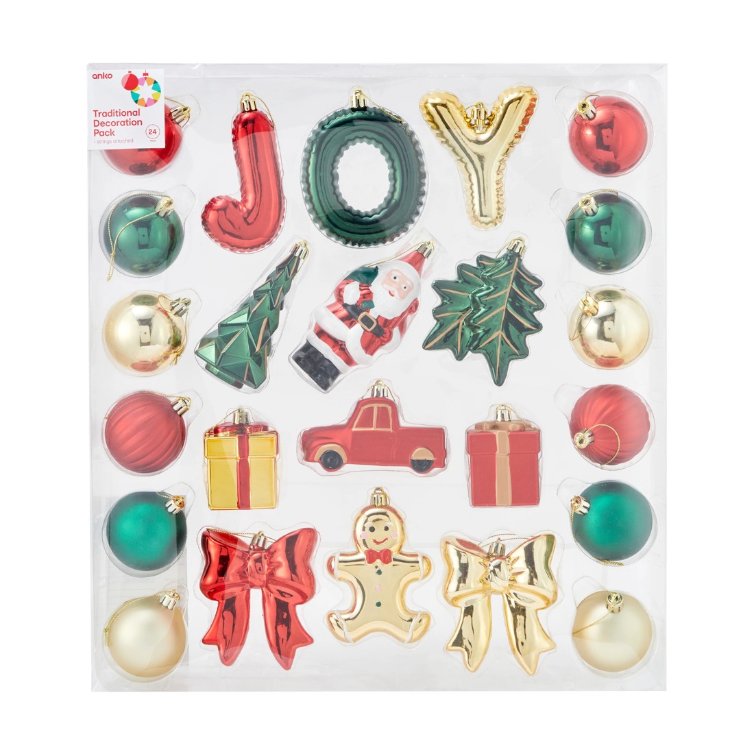 1 24 Piece Traditional Decoration Pack, 1 of 5