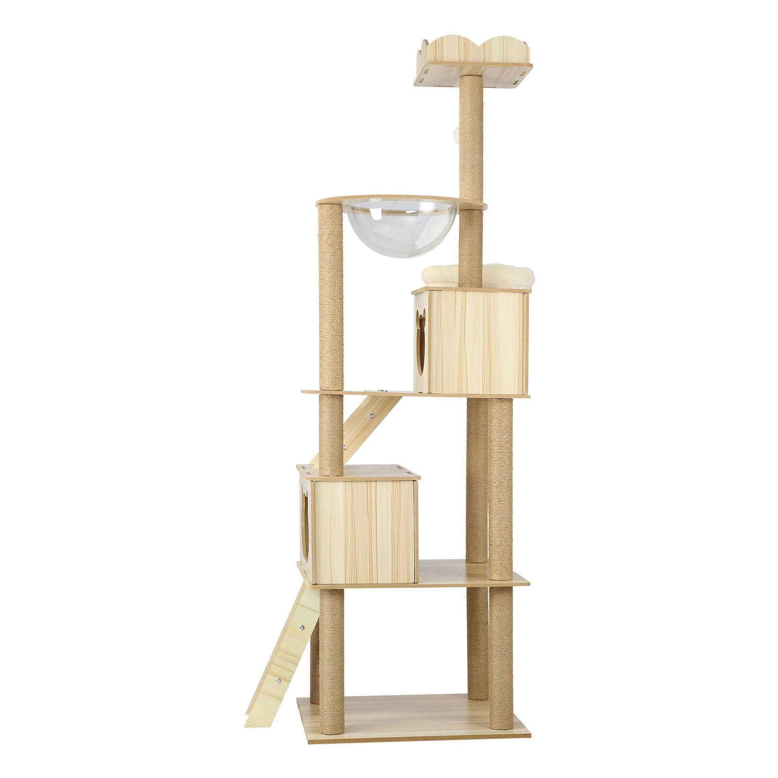 7 Alopet Cat Tree Scratching Post Scratcher Tower Wood Condo House Bed Large 190cm
 - Natural, 7 of 8