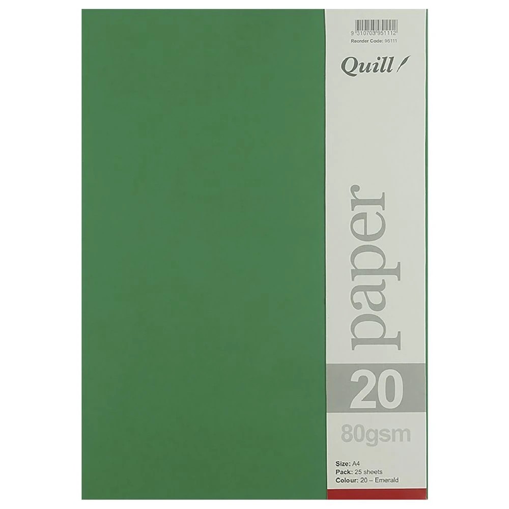 3 Quill A4 80gsm Paper Emerald 25 Pack, 3 of 3