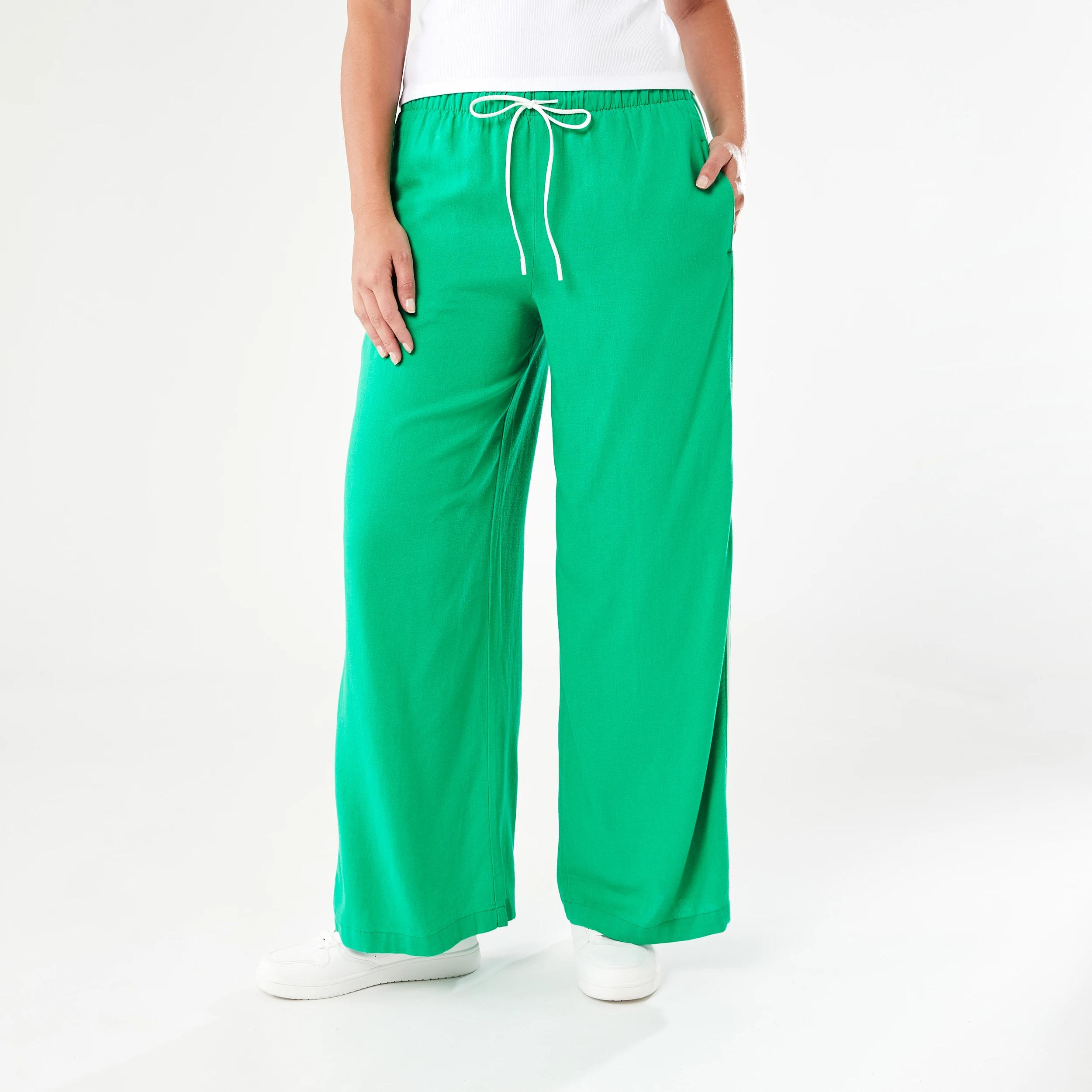 1 Wide Side Stripe Pants SIMPLY GREEN, 1 of 6