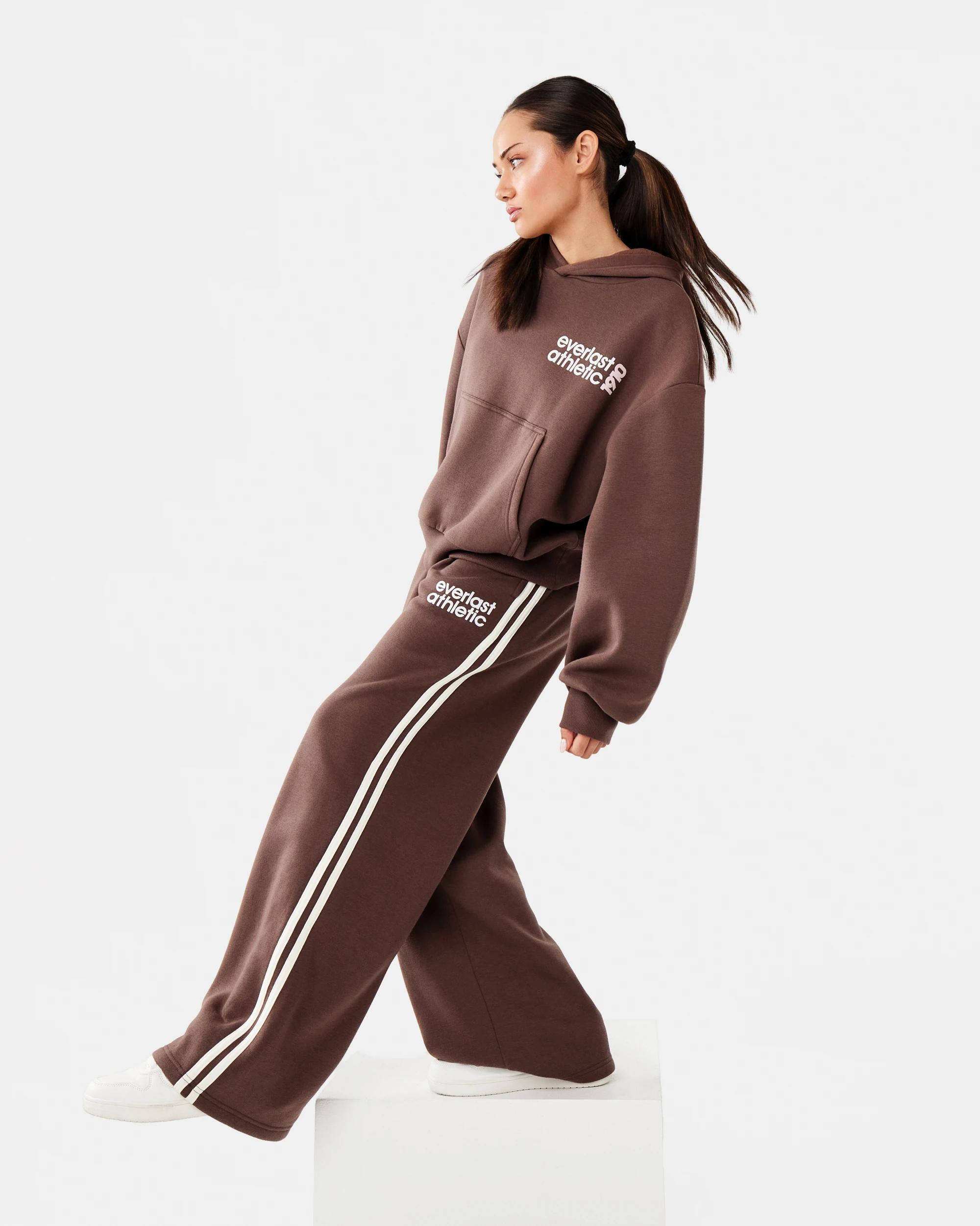 10 Everlast Womens Mid Length Cinch Hoodie Choc, 10 of 10
