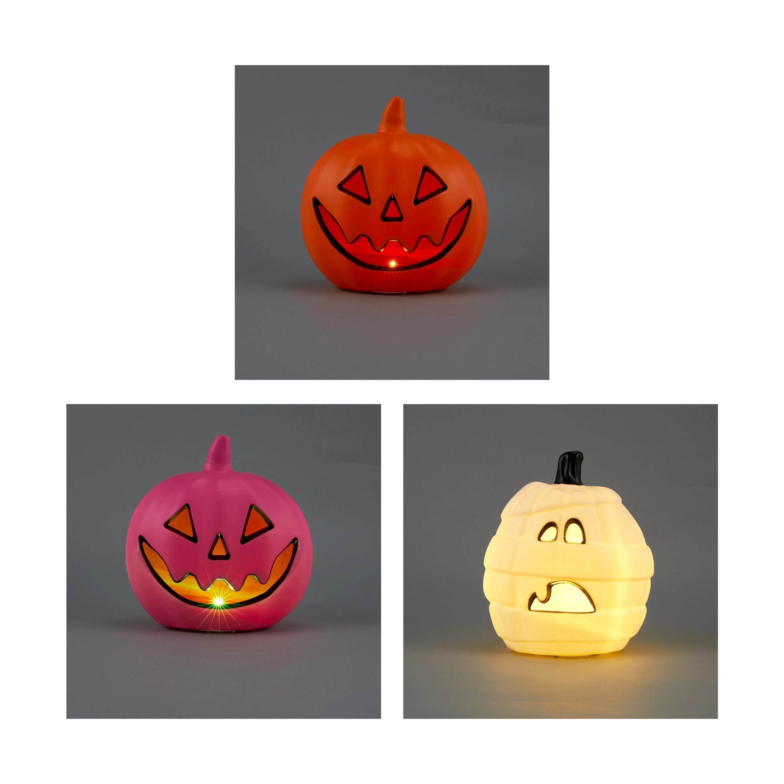 6 Light Up Pumpkin - Assorted, 6 of 7