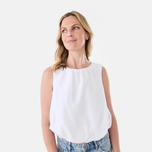 Sleeveless Bubble Hem Top