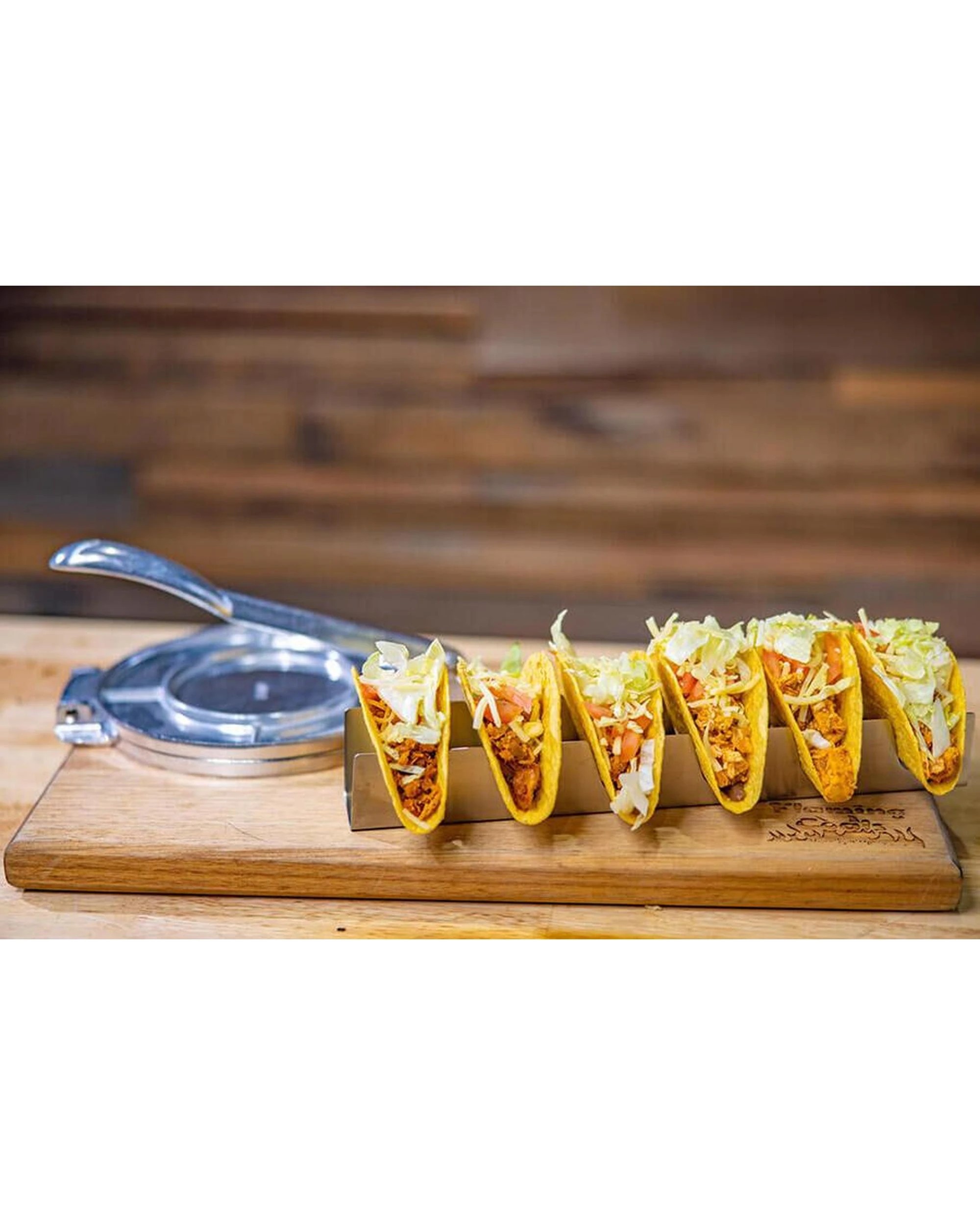 3 Flaming Coals Taco Holder and Tortilla Press Combo Pack, 3 of 5