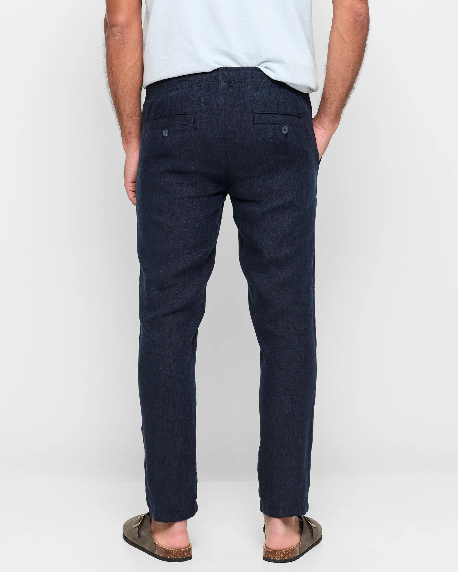 2 Target European Linen Pants NAVY BLUE, 2 of 3