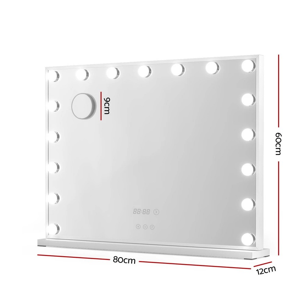 2 Embellir Makeup Mirror 80x60cm Hollywood Vanity with LED Light Tabletop - Multi, 2 of 6