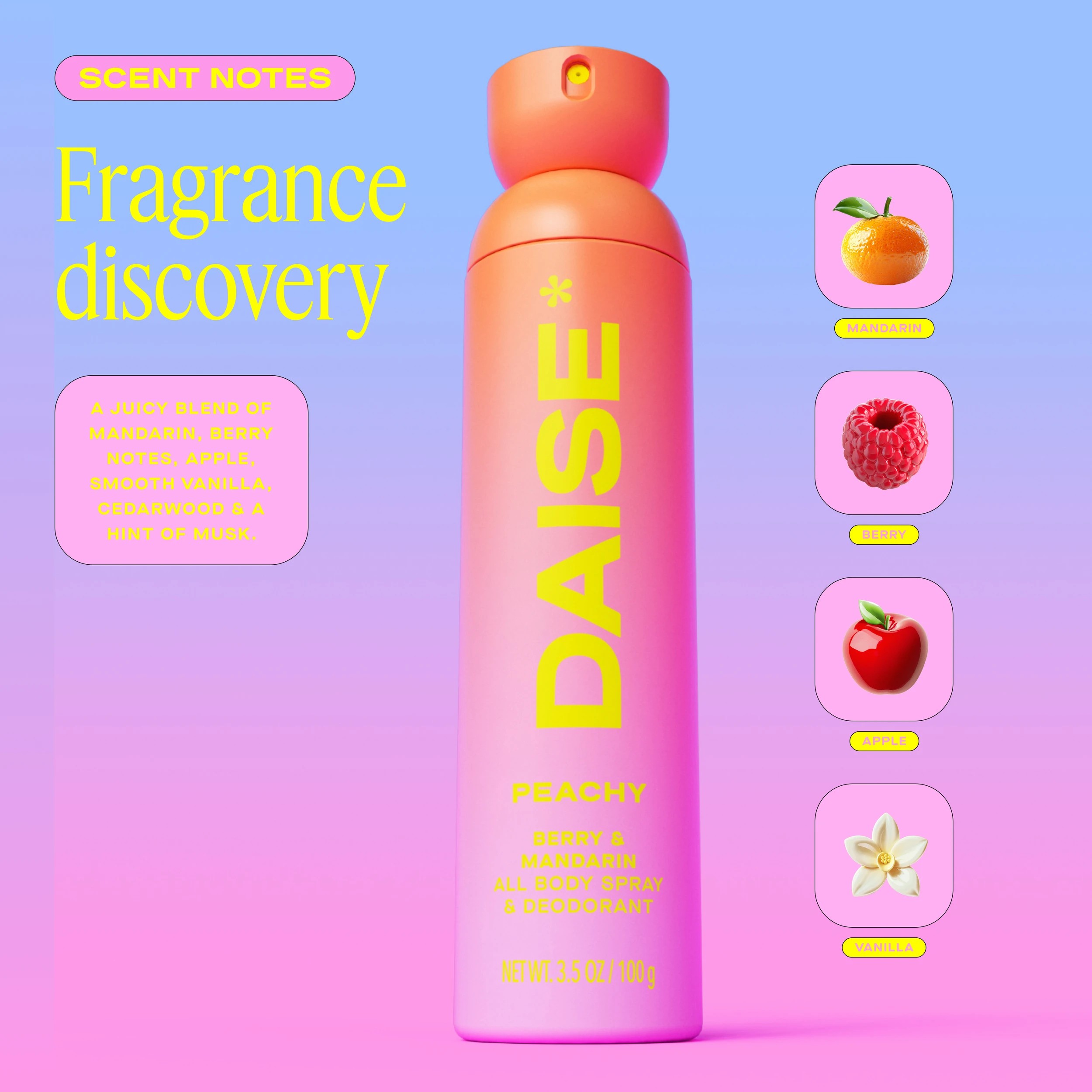 8 DAISE Peachy All Body Spray and Deodorant 120ml - Berry and Mandarin Scent, 8 of 9