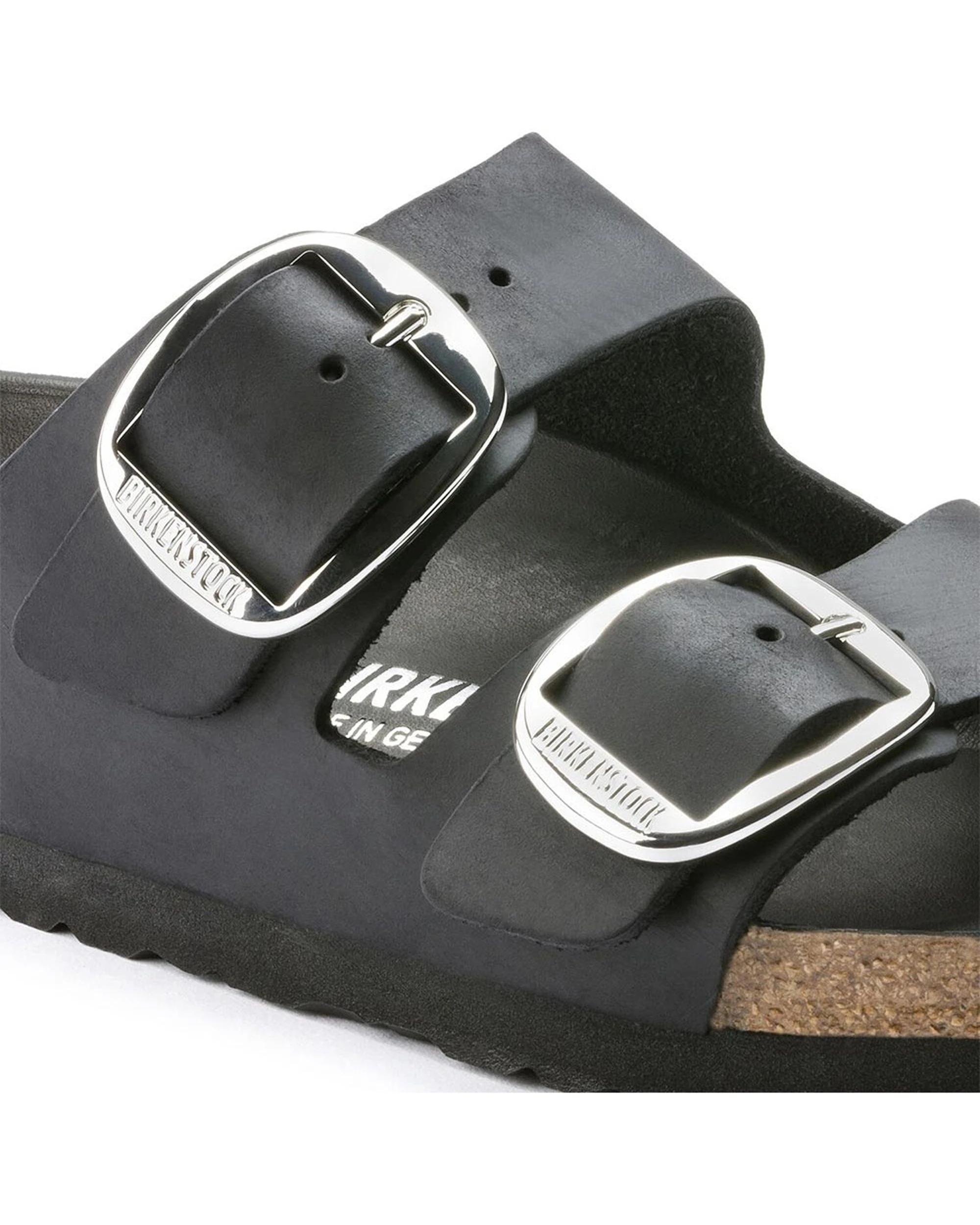 4 Birkenstock Arizona Big Buckle Oiled Leather Sandals PLAIN BLACK, 4 of 6