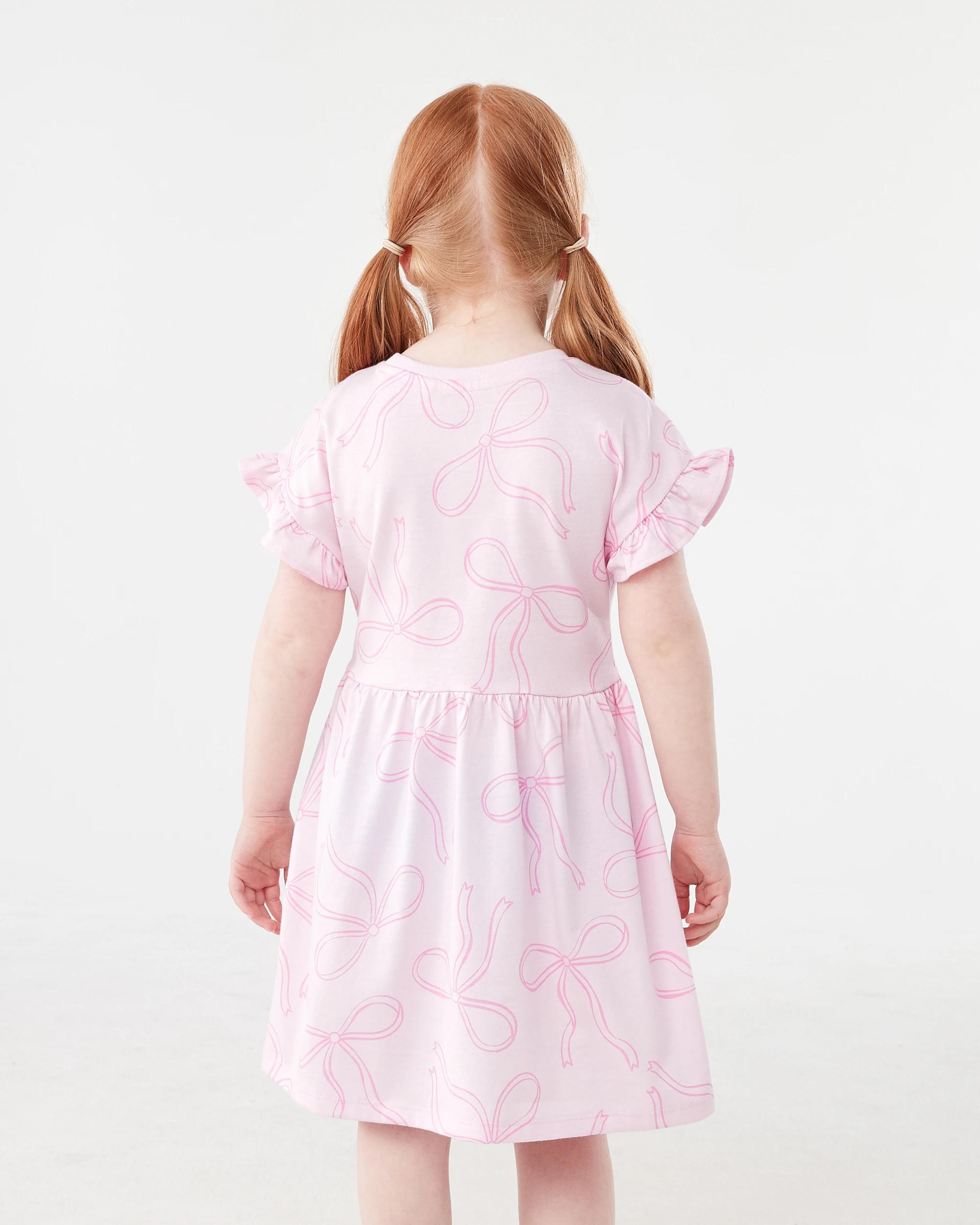 2 Jersey Dress Pnk Bows, 2 of 8