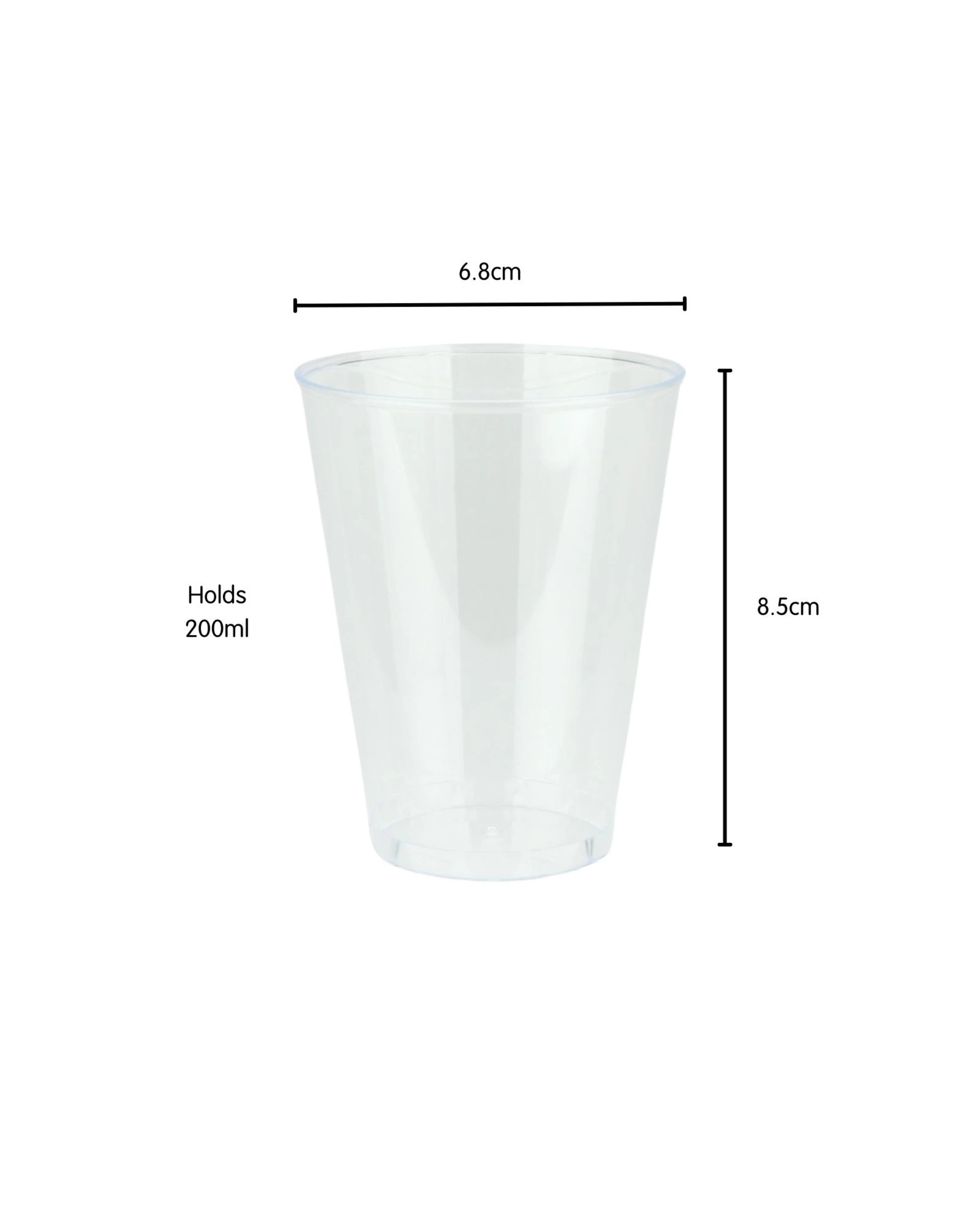 2 Alpen Clear Plastic Reusable Tumbler Glasses 200ml Pack of 12, 2 of 3