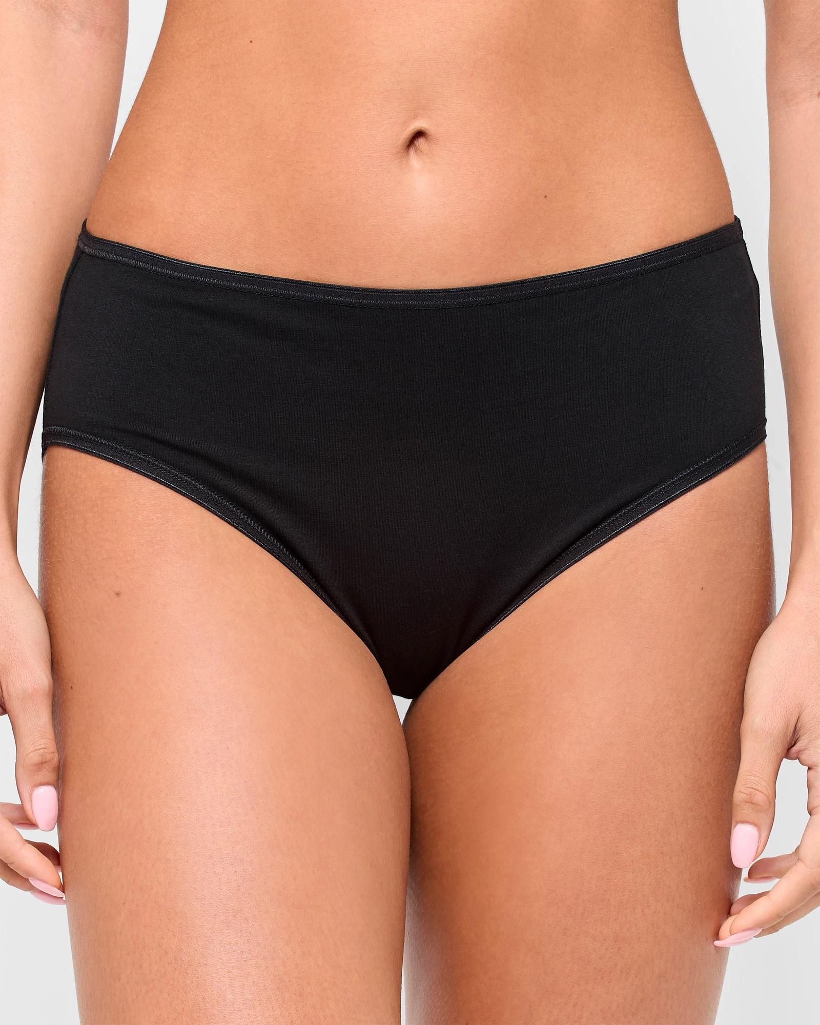 2 Target Australian Cotton Blend 2 Pack Midi Briefs BLACK, 2 of 4