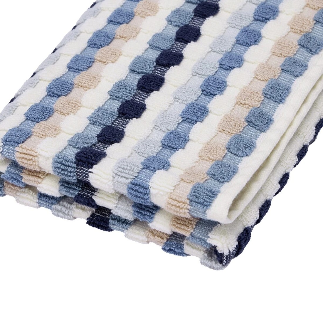 4 Blue Popcorn Cotton Hand Towel, 4 of 6