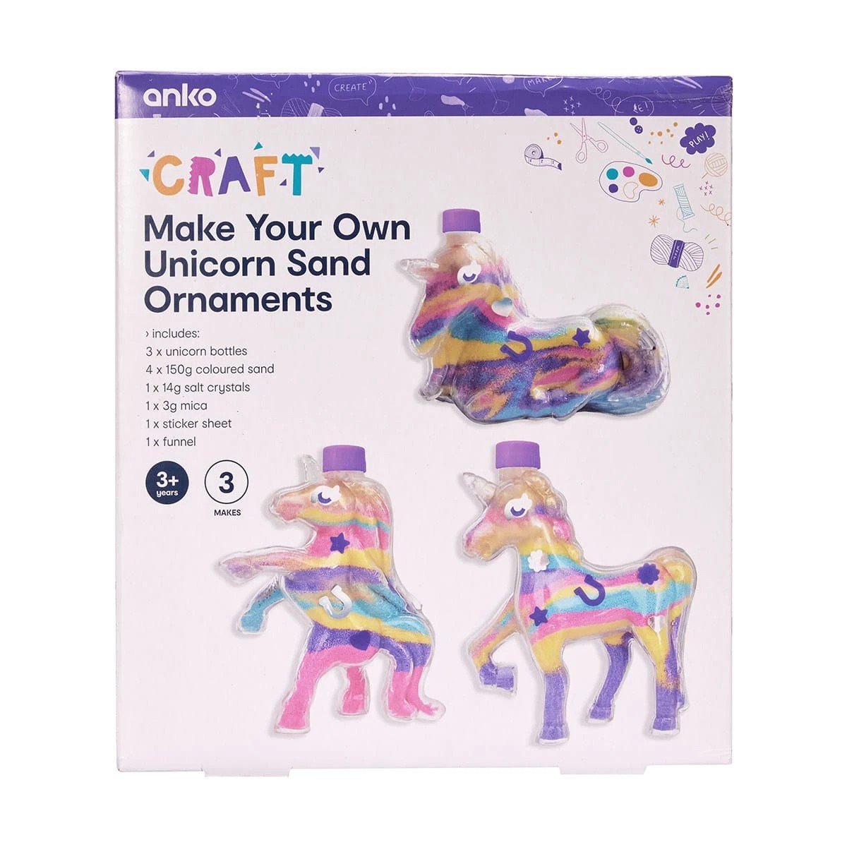 1 Make Your Own Unicorn Sand Ornaments, 1 of 10
