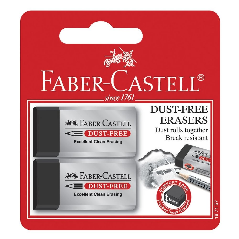 3 Faber-Castell Artist Dust Free Erasers 2 Pack, 3 of 3
