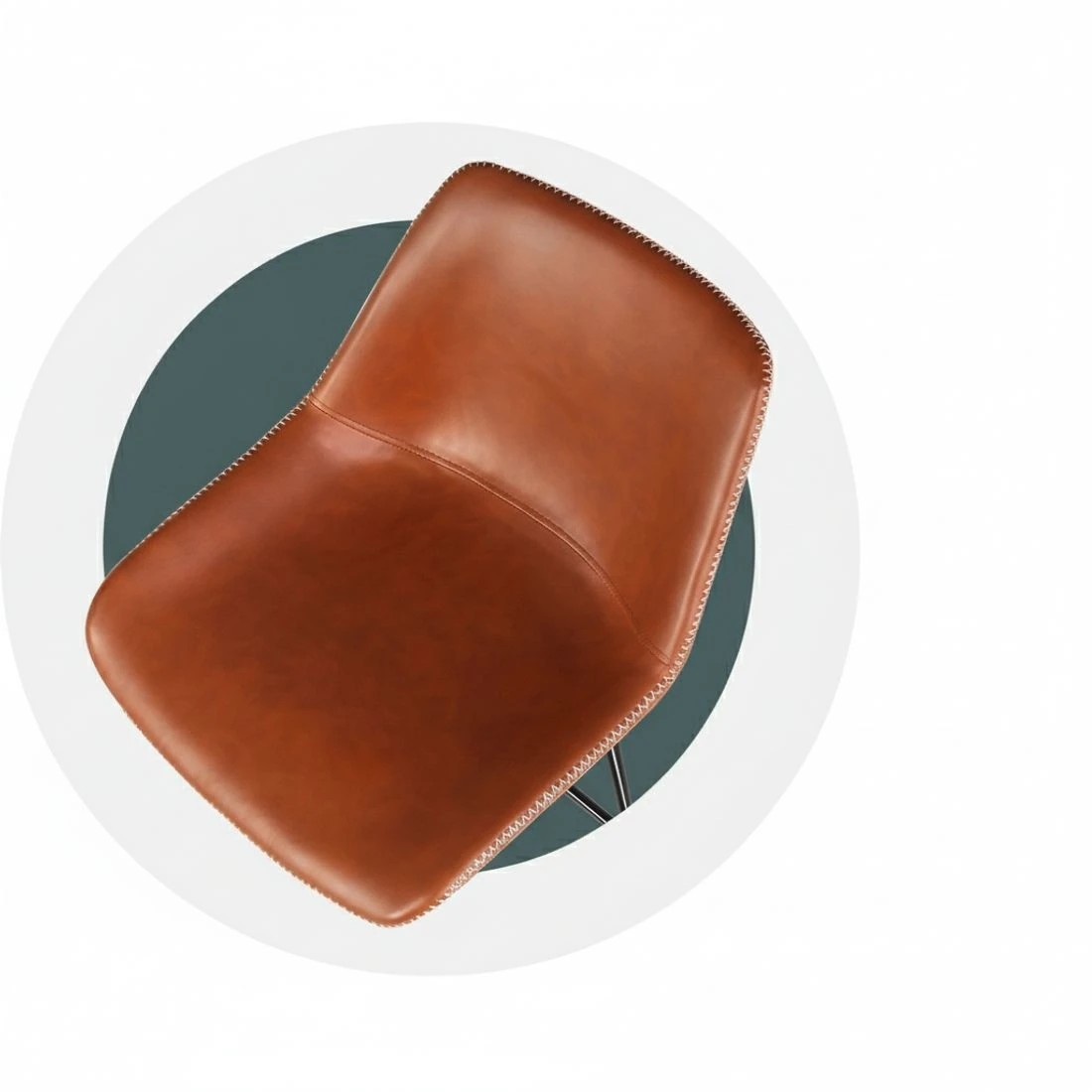 5 Artiss 2x Bar Stools Leather Padded Metal Legs - Brown, 5 of 5