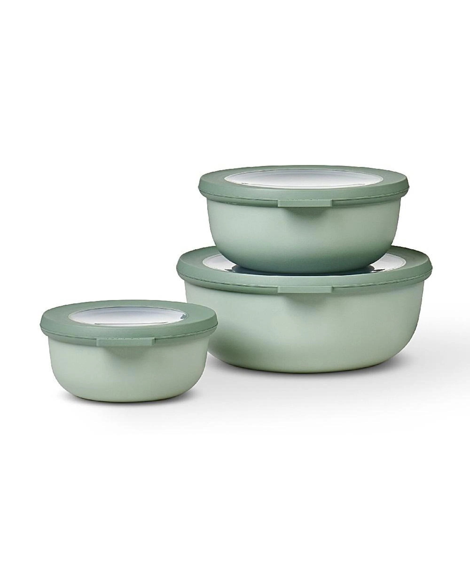 1 Mepal Cirqula Round Bowl Small 3 Piece Set Multi Storage Nordic Sage, 1 of 5