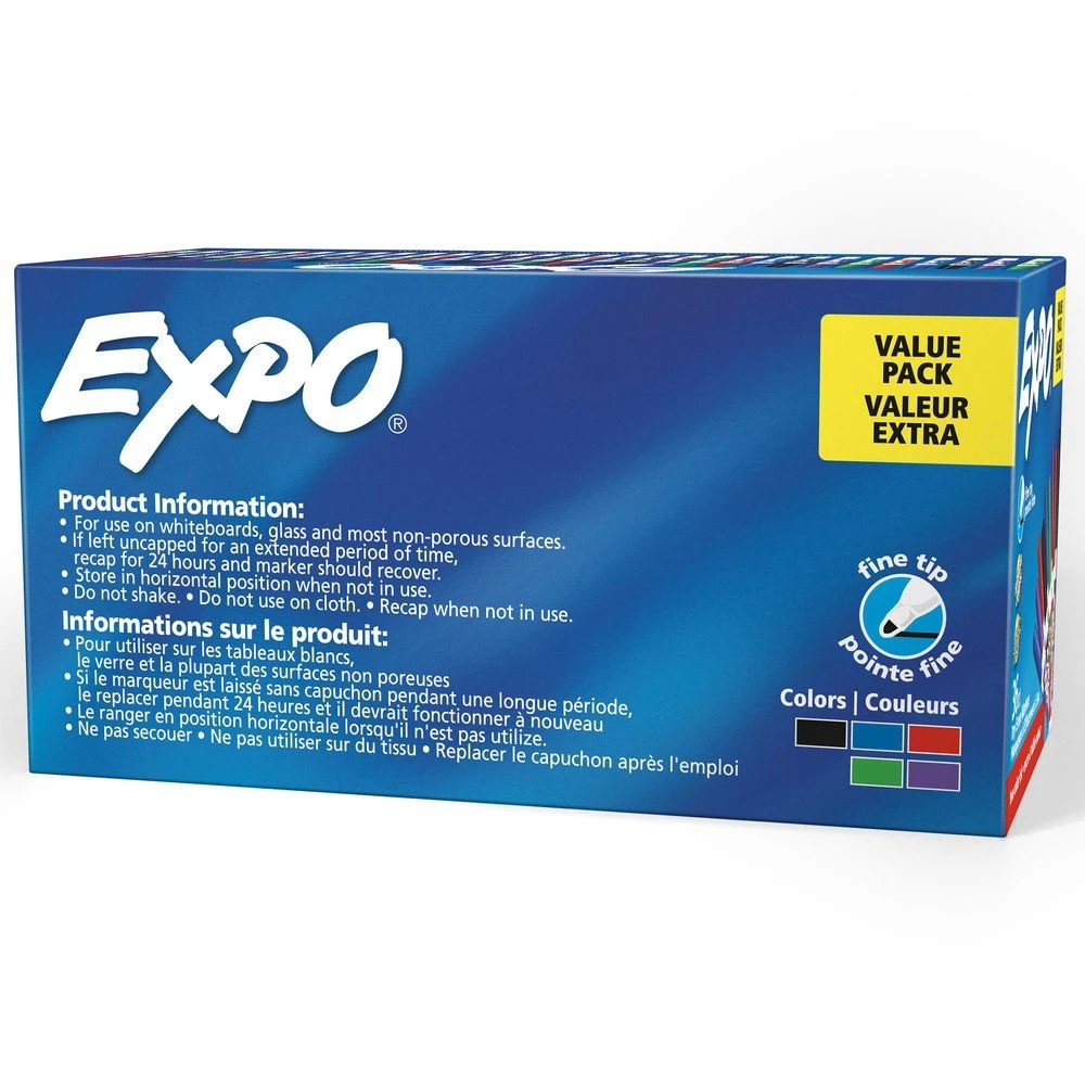 3 Expo Whiteboard Markers Fine Bullet Assorted 36 Pack, 3 of 3