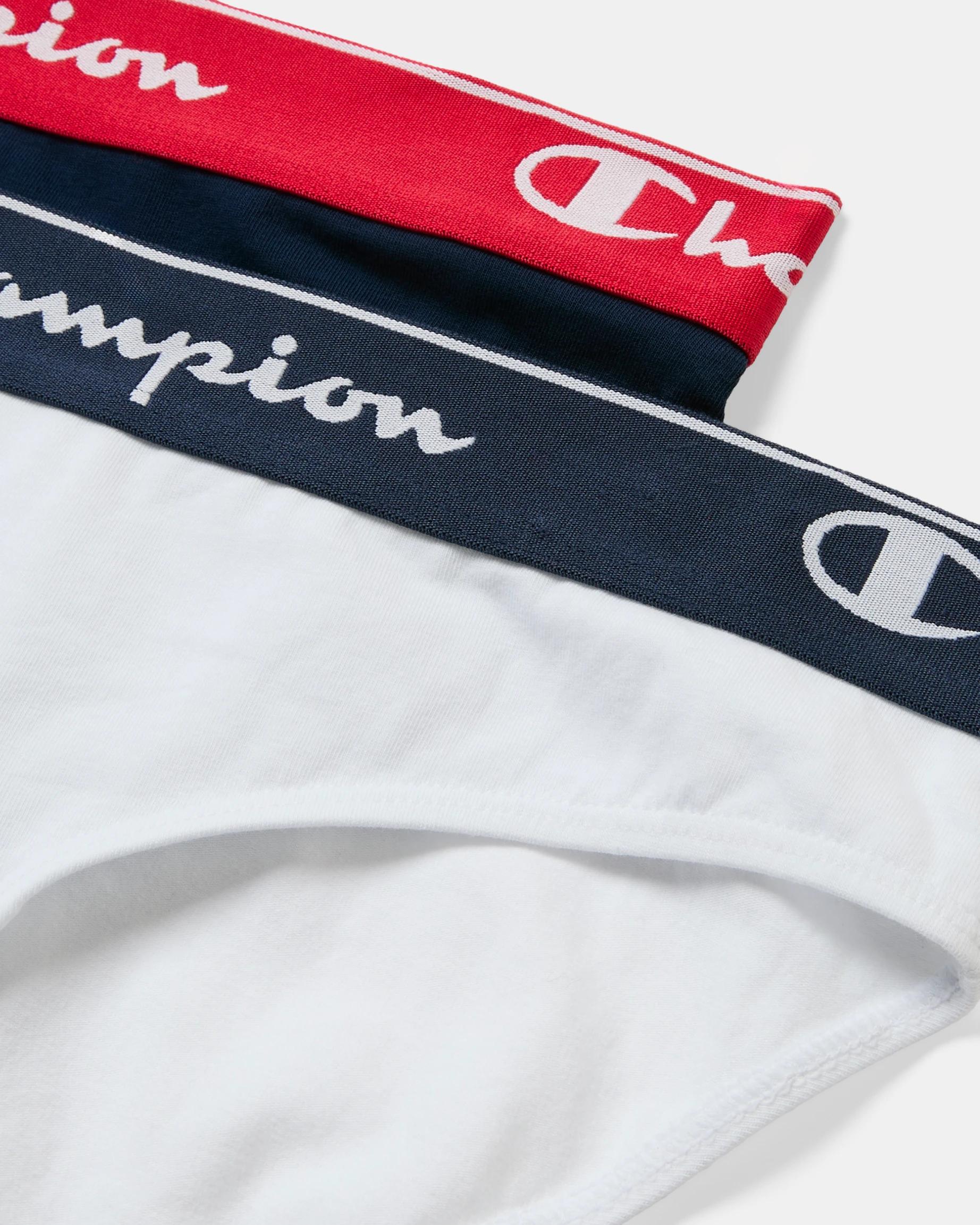 2 2 Pack Champion Womens Briefs White Navy, 2 of 9