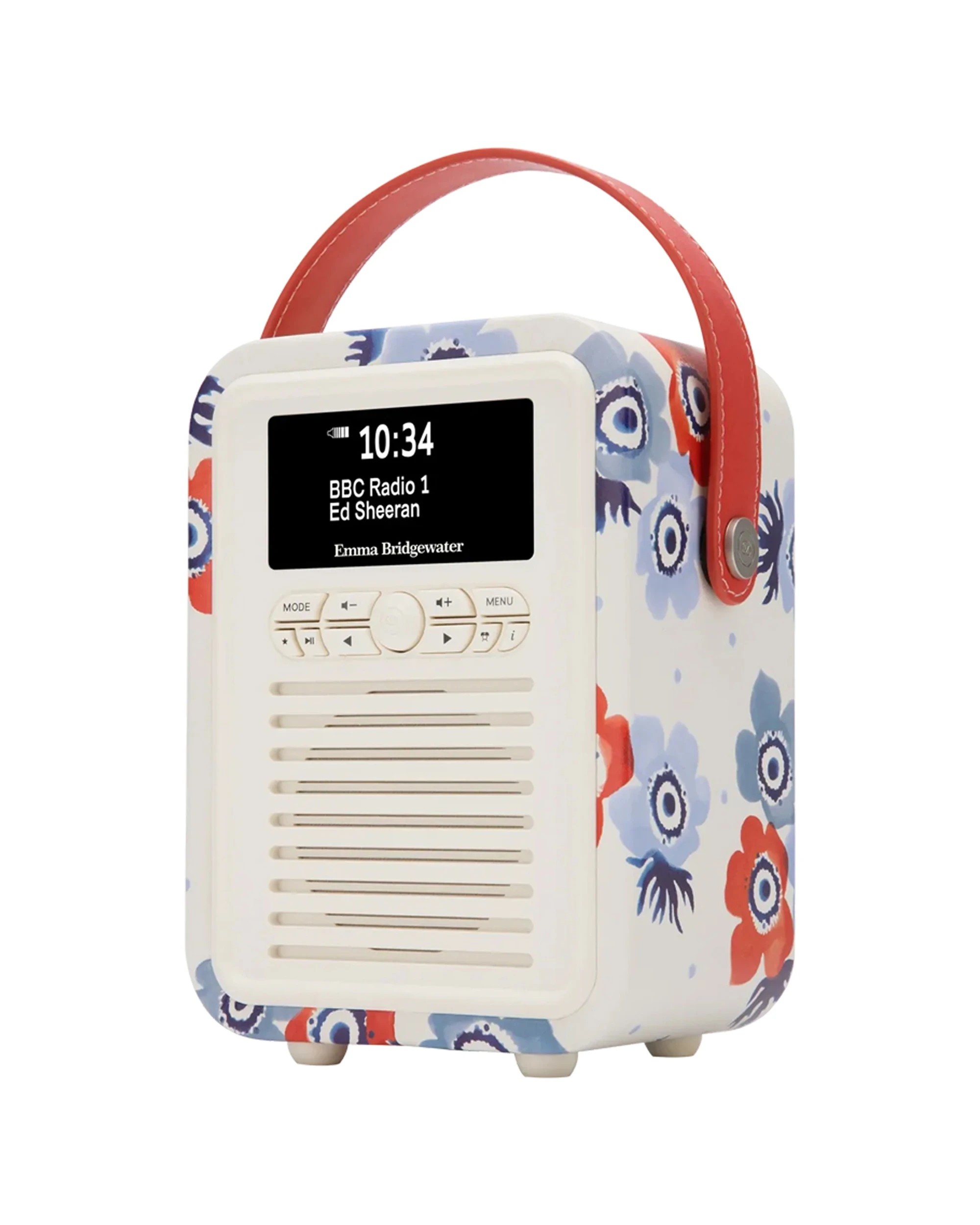 3 VQ Retro Mini Dab Radio Emma Bridgewater Anemone Bluetooth Alarm 60 Presets - White, 3 of 9