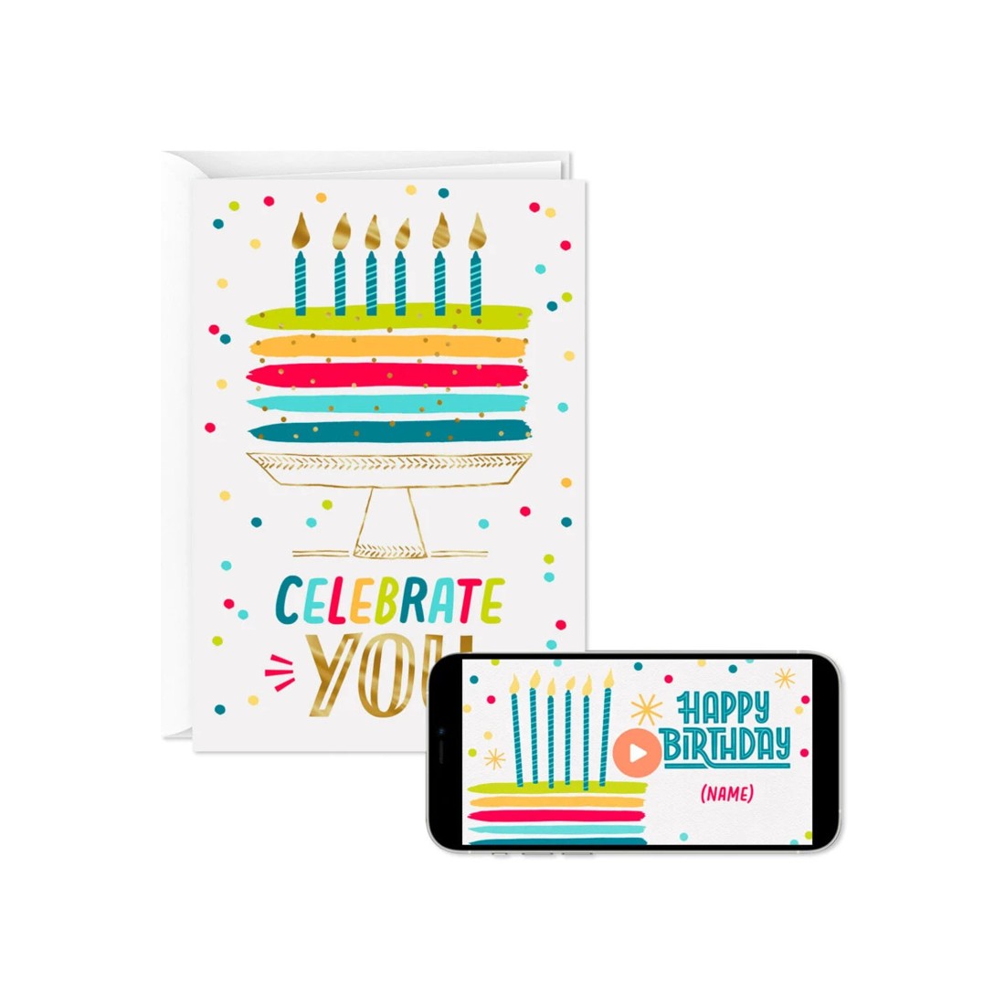 4 Hallmark Celebrate You Cake Video Greeting Birthday Card, 4 of 4