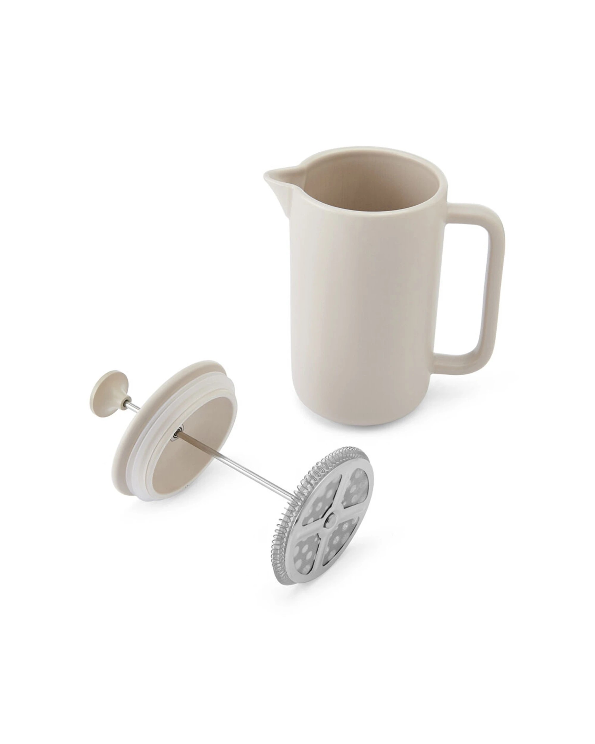 3 La Cafetiere Arezzo 8-Cup 1L Stoneware Cafetiere Coffee Press - Beige, 3 of 7