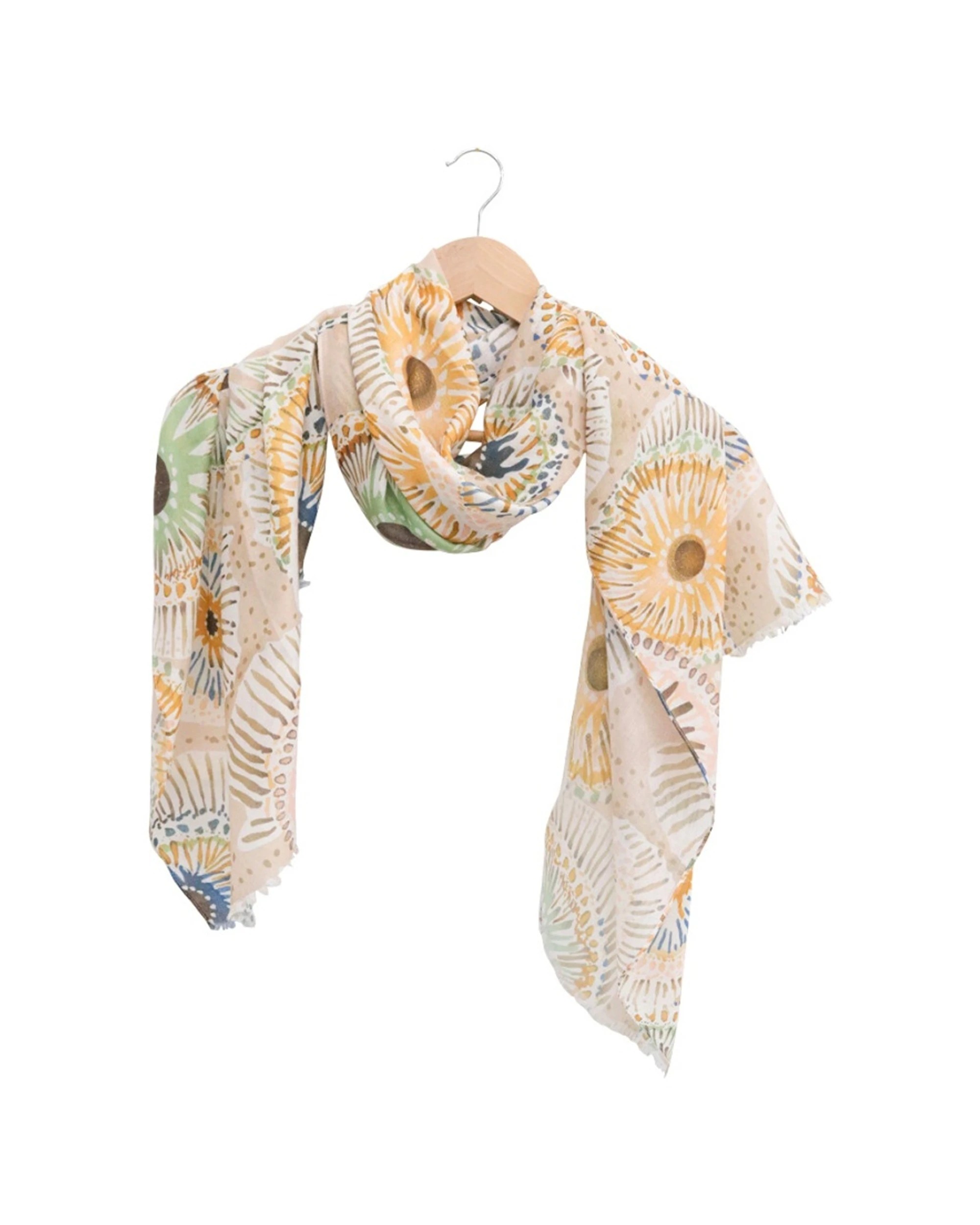 1 LVD Womens Fashion Scarf Lightweight 90x180cm Polyester Sea - Multi, 1 of 1