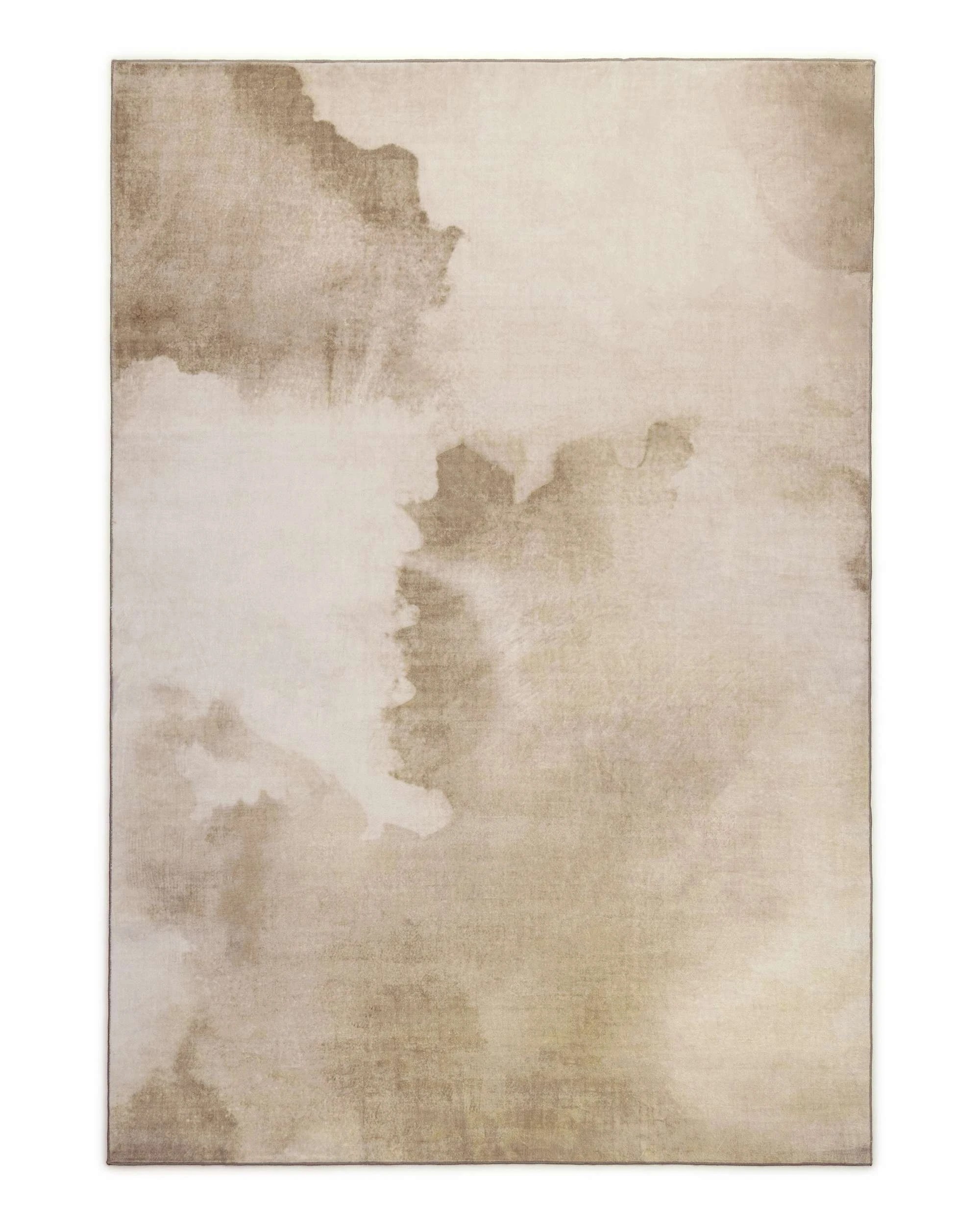 1 Loopsie Manhasset Watercolour Washable Rug-230cm x 160cm - Beige, 1 of 9