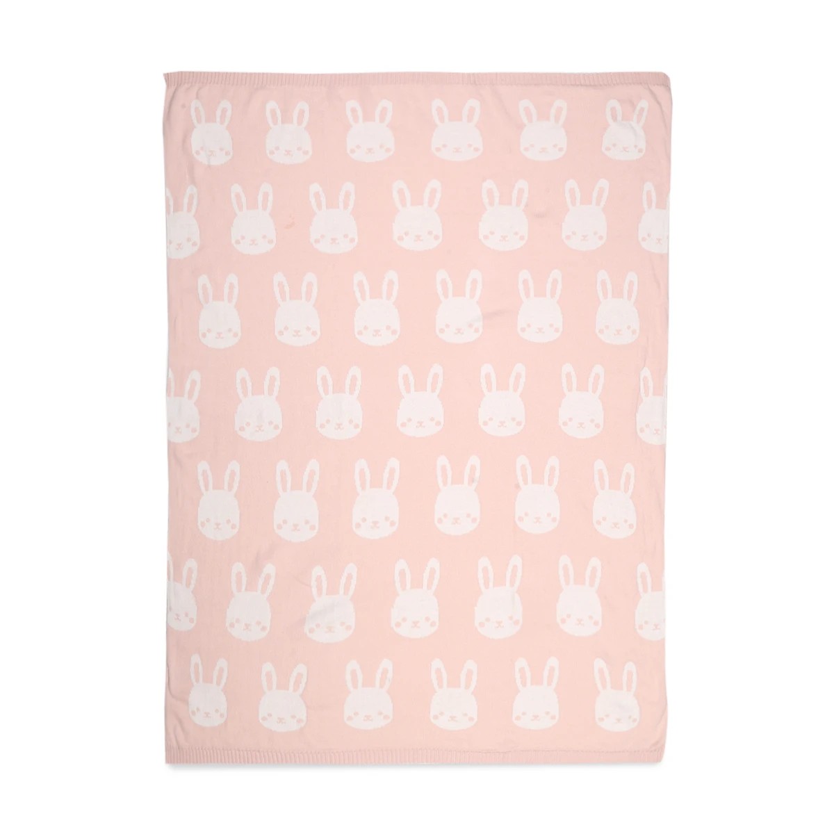 1 Jacquard Cotton Blanket - Bunny, 1 of 6