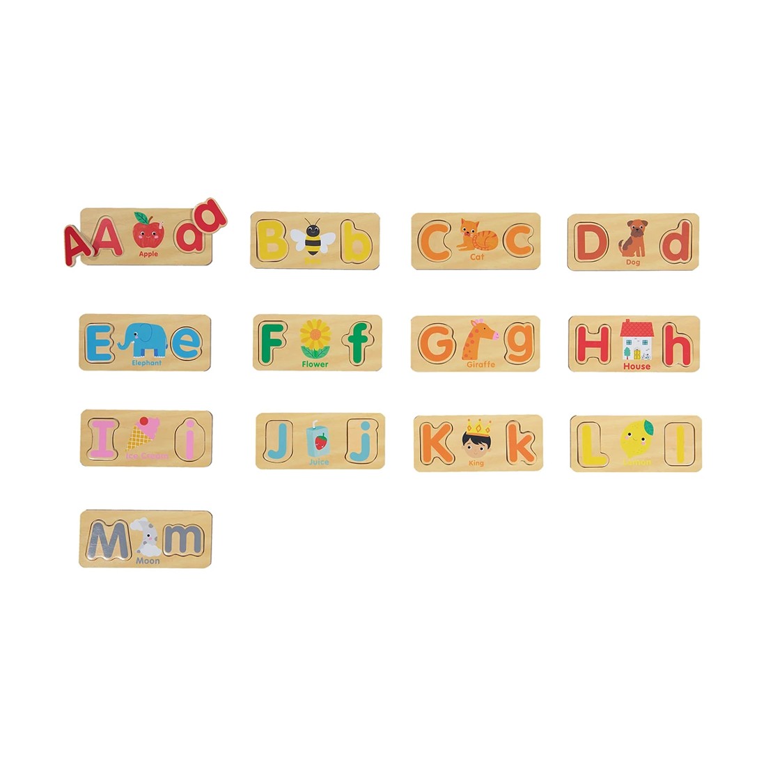 5 Wooden ABC Matching Puzzle Set, 5 of 8