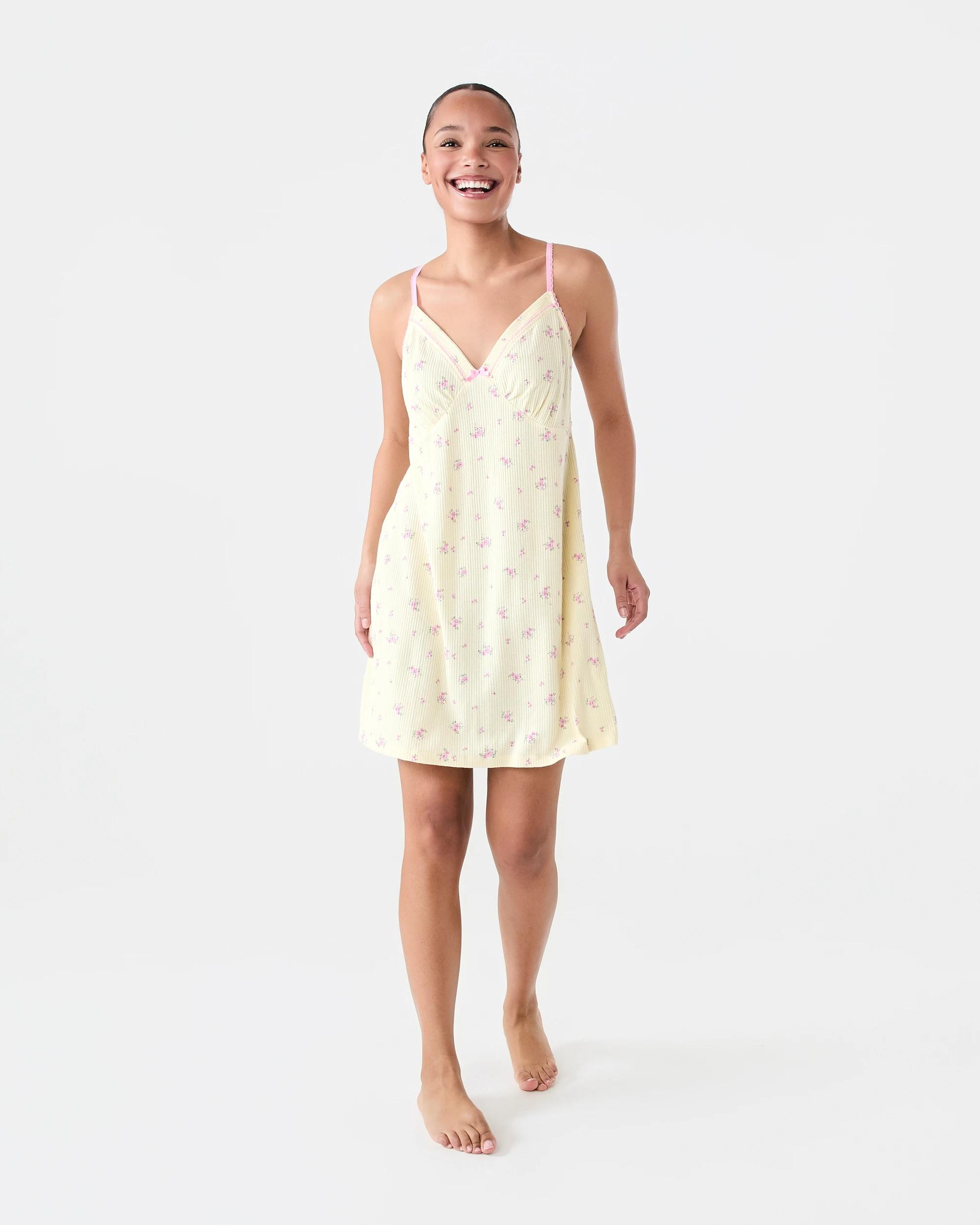 8 Pointelle Rib Nightie Wild Rose, 8 of 8