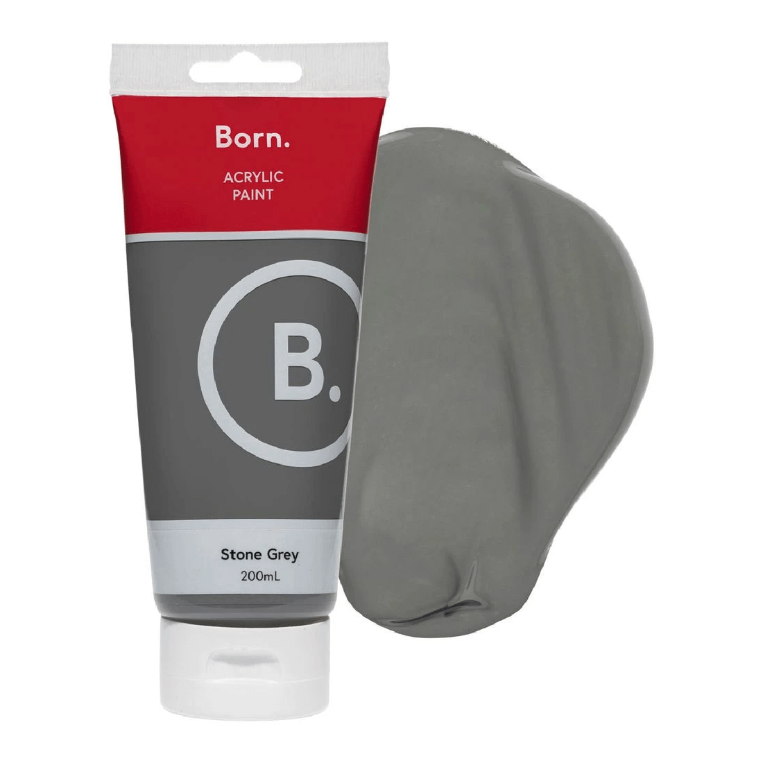 1 Born Acrylic Paint 200mL Stone Grey, 1 of 3