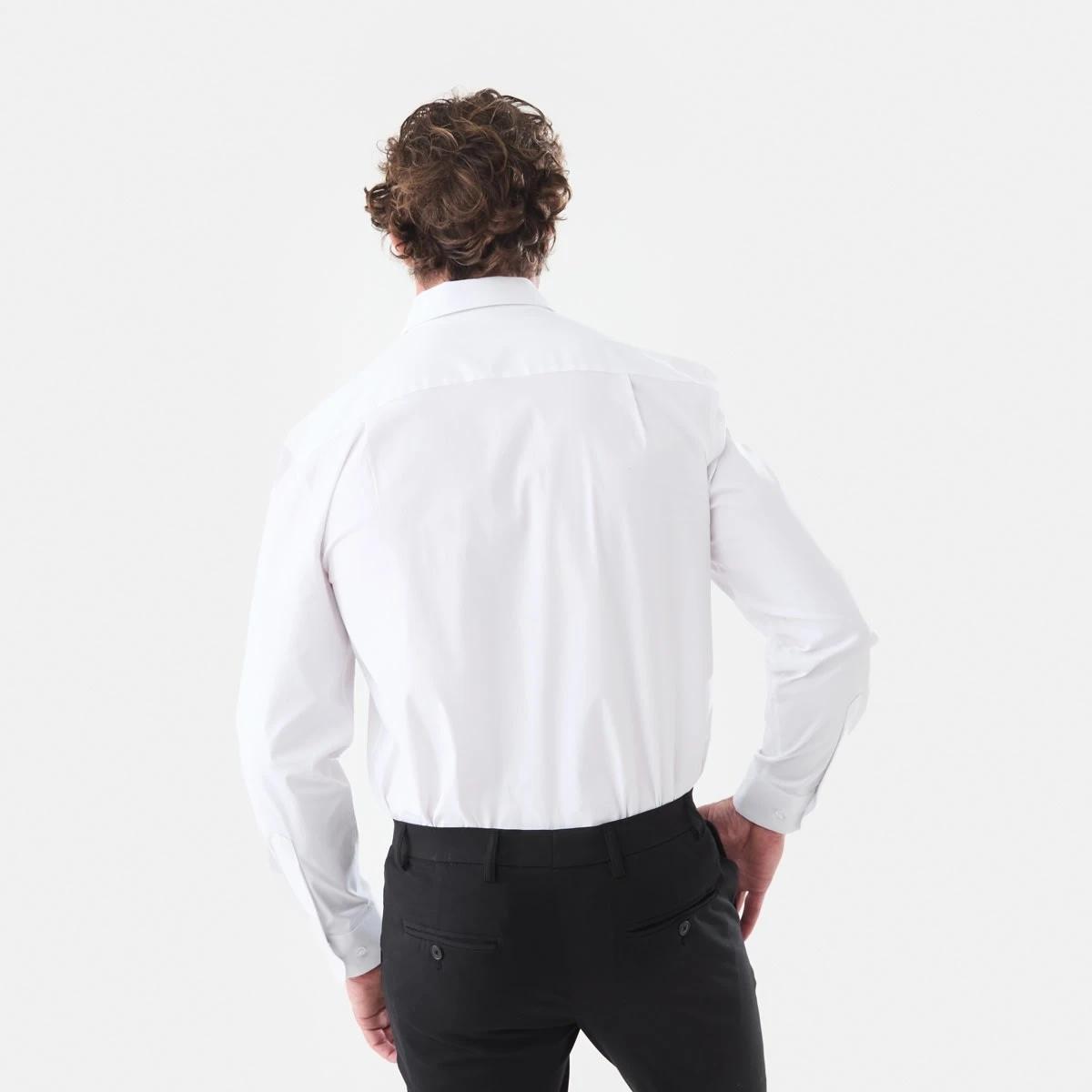 3 Workwear Long Sleeve Business Shirt White, 3 of 6