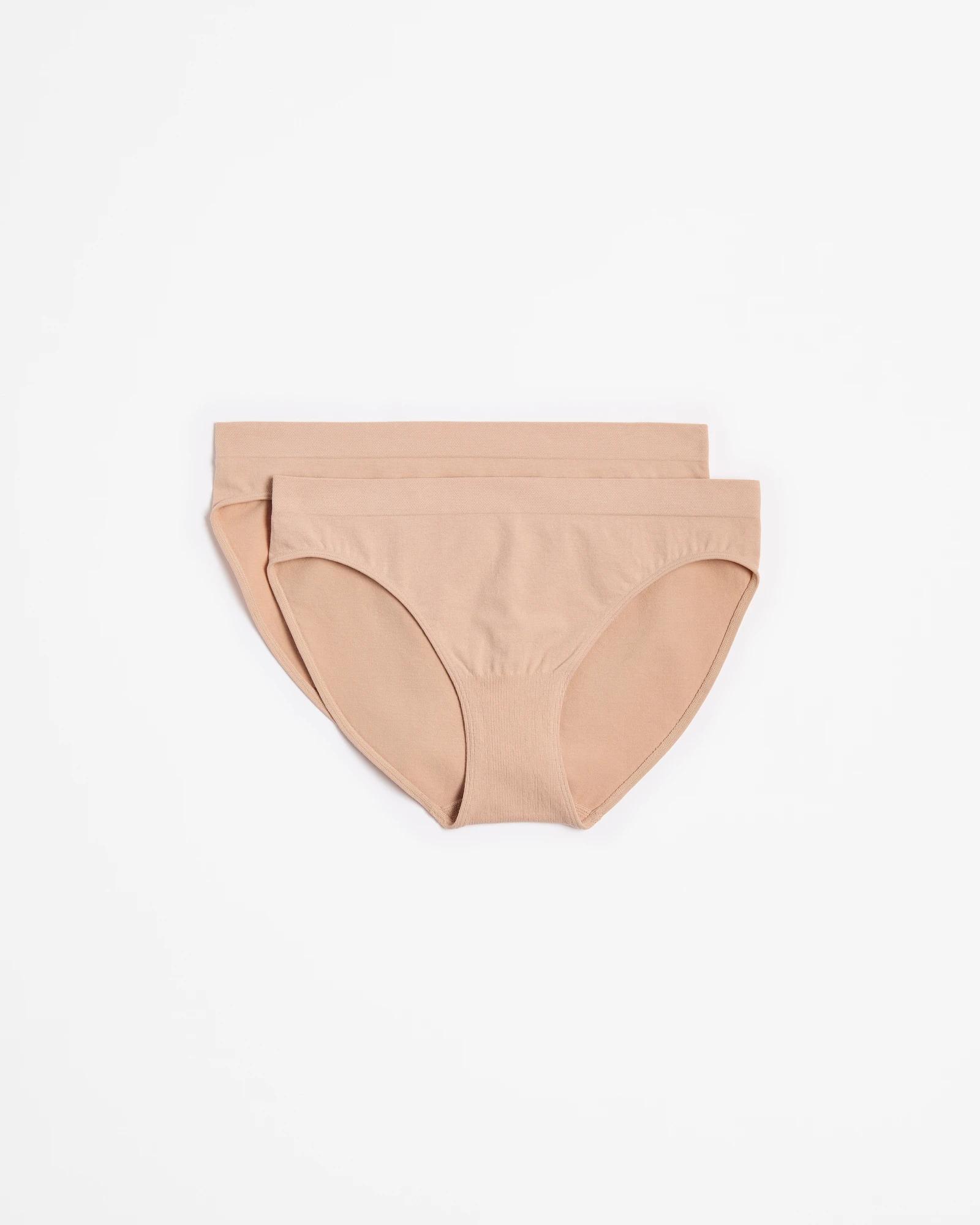 1 Target Australian Cotton Blend 2 Pack Seamfree Bikini Briefs NEUTRAL, 1 of 4