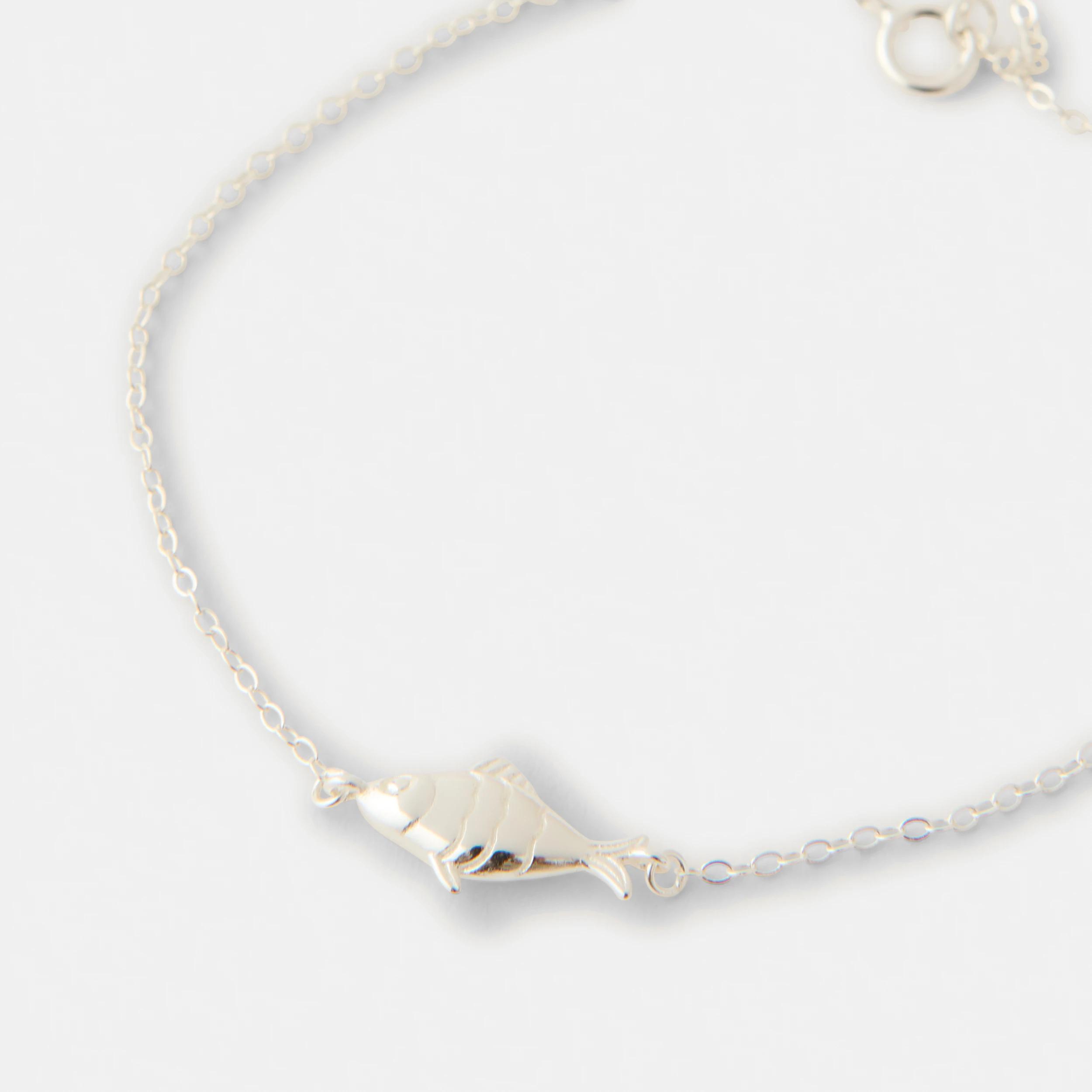 2 Sterling Silver 925 Fish Bracelet Silver, 2 of 3