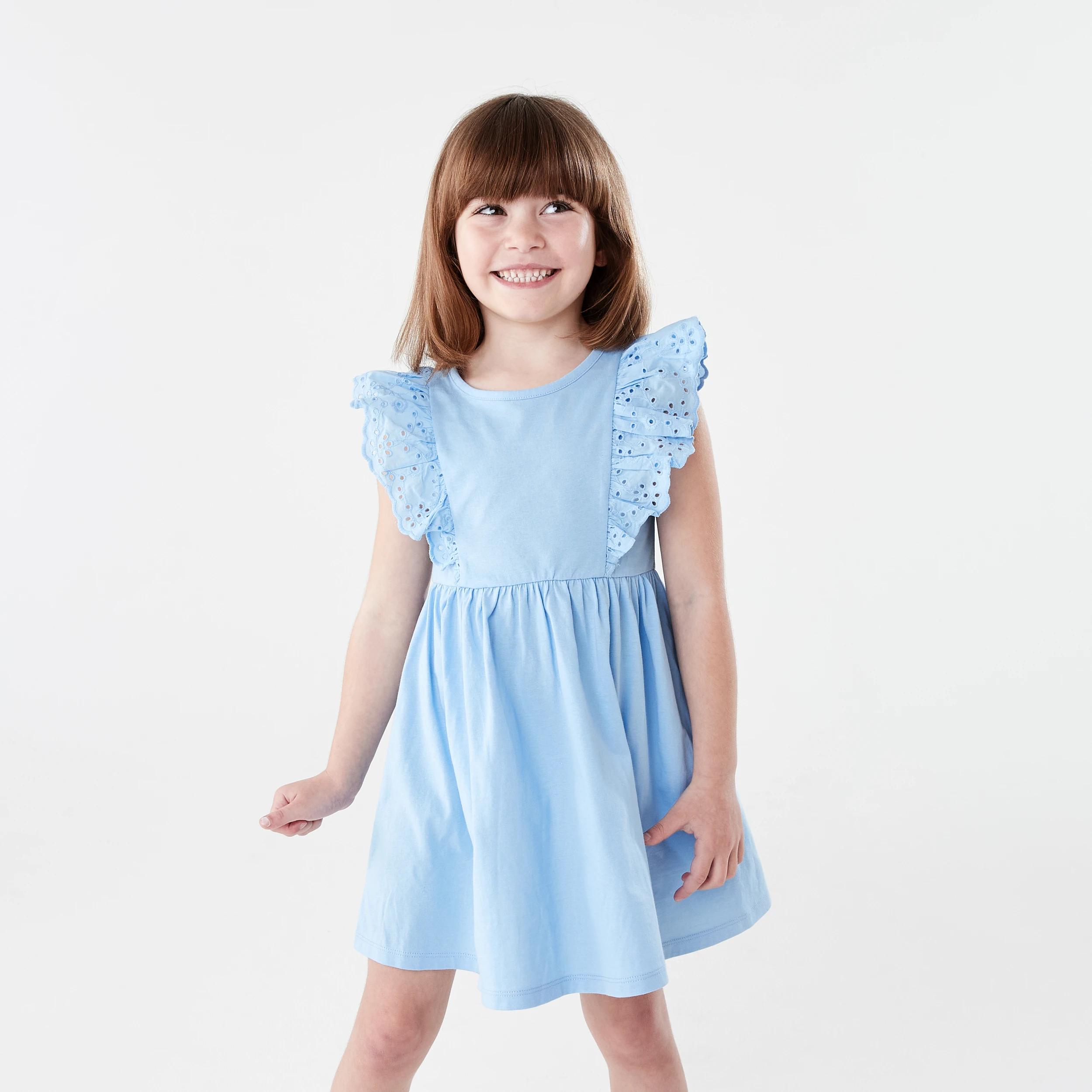 1 Frill Sleeve Dress BELLFLOWER BLUE, 1 of 7