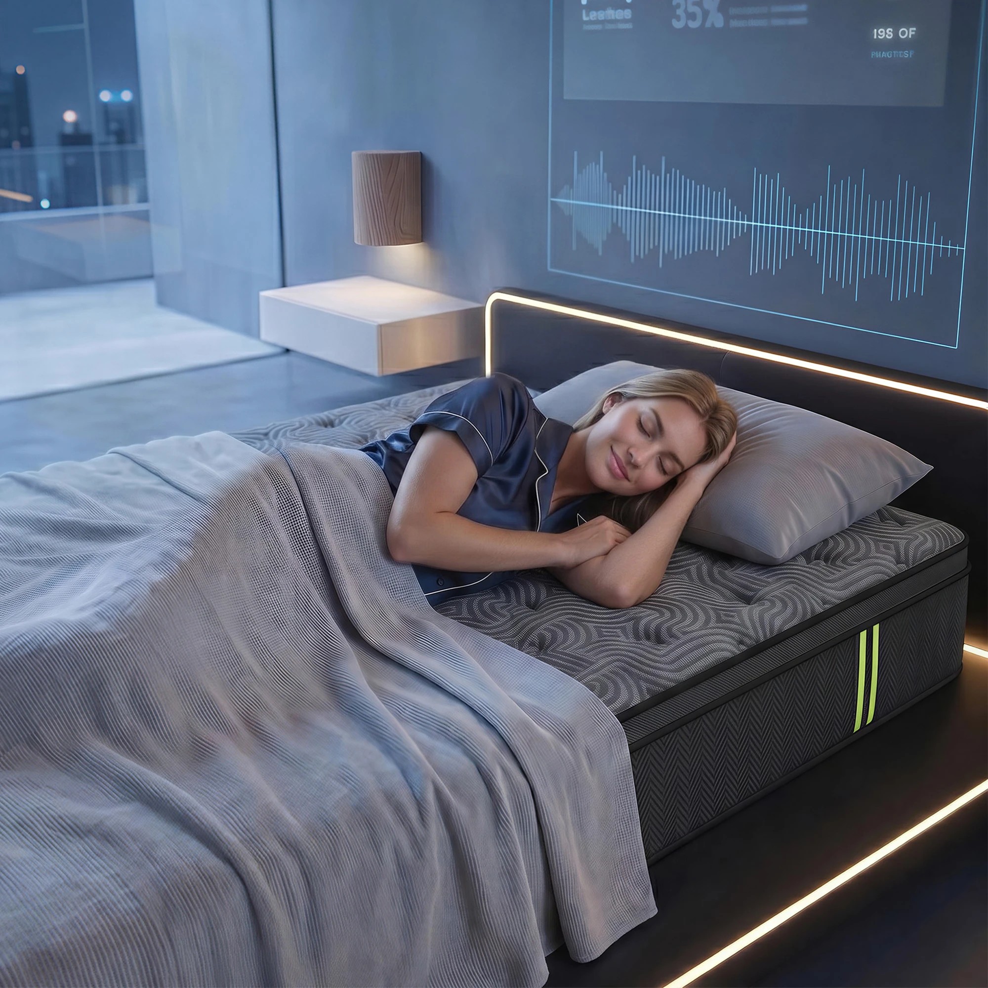8 Levitex King Single Hybrid Mattress with 5-Zone Springs, Gel Foam, Reinforced Edge - King Single Bed - Black, 8 of 9